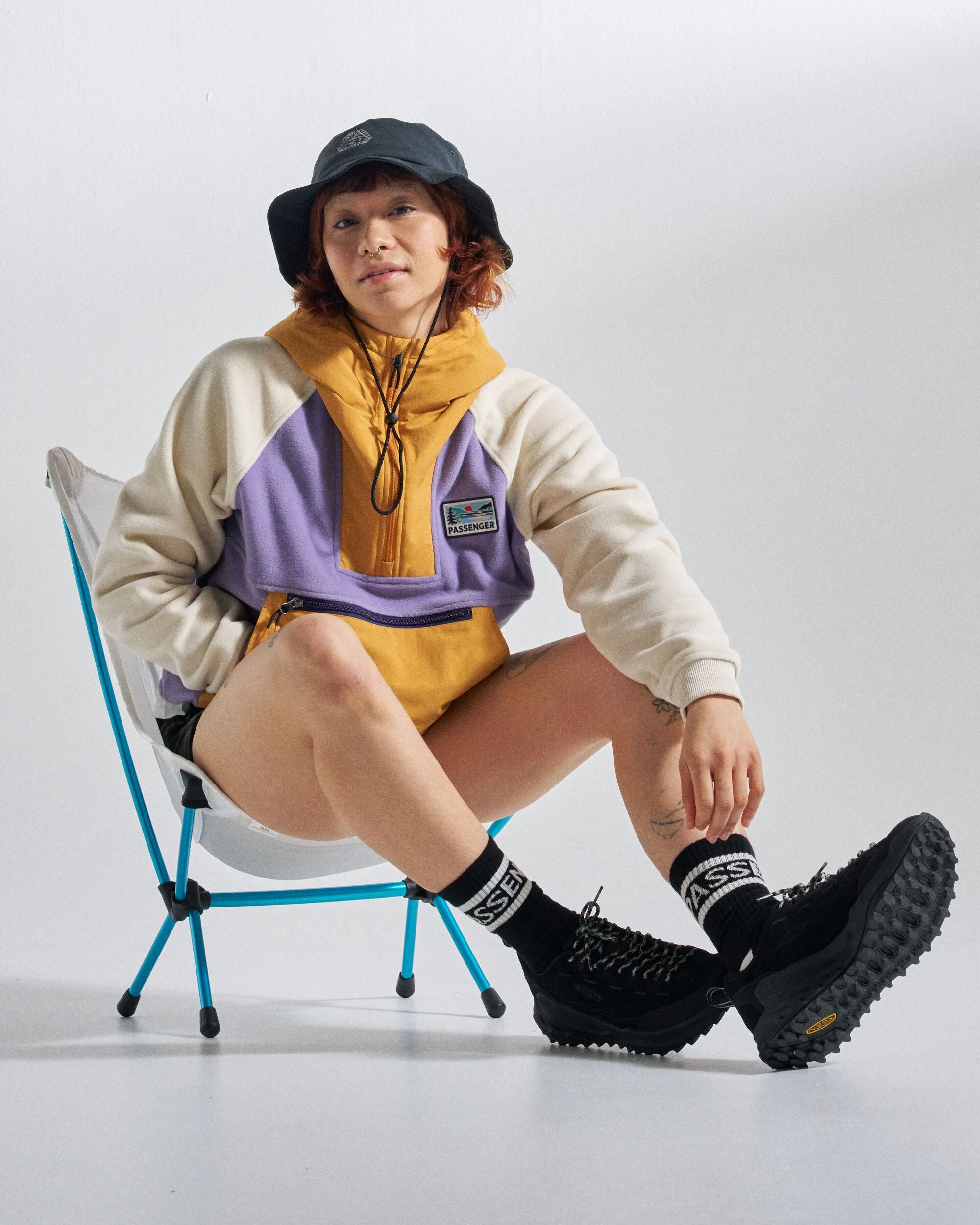 Alexander Hooded Polartec® Fleece - Purple Haze - Studio Model