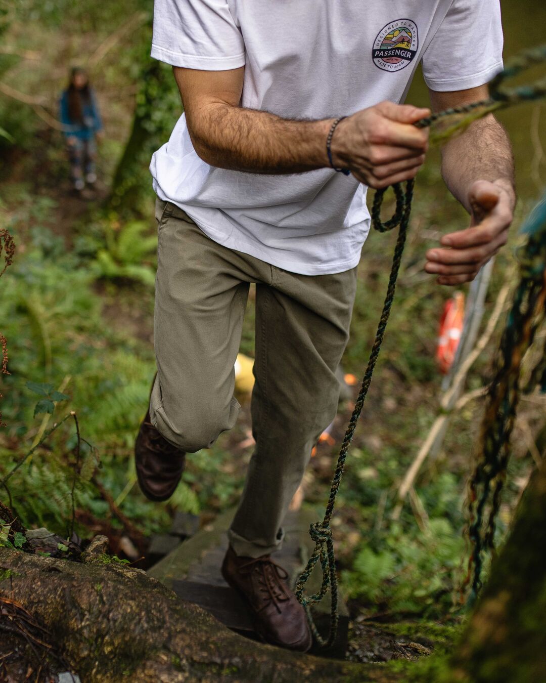 365 Organic Cotton Trouser - Dusty Olive - Lifestyle