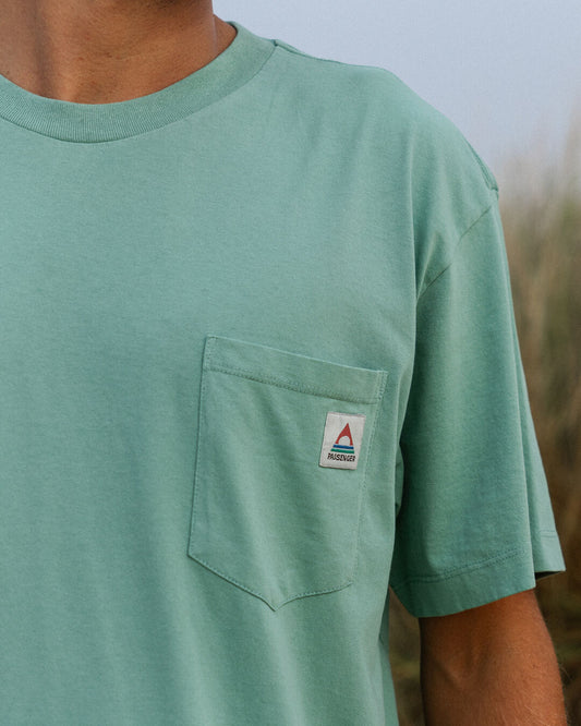 Heritage Recycled Cotton Pocket T-Shirt - Mid Sage