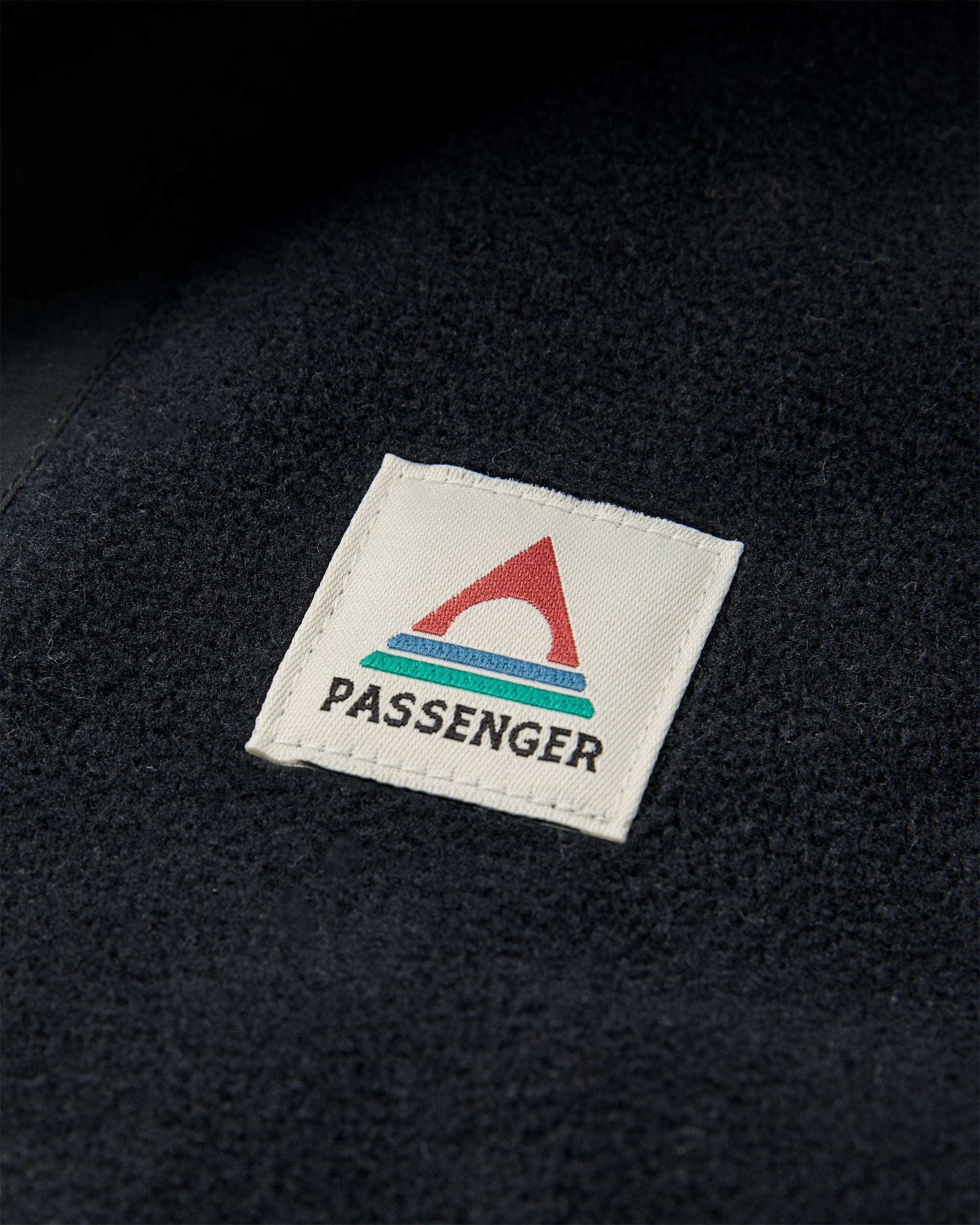 Woodland Hooded Recycled Polartec® Fleece - Black/Khaki - Flatlay