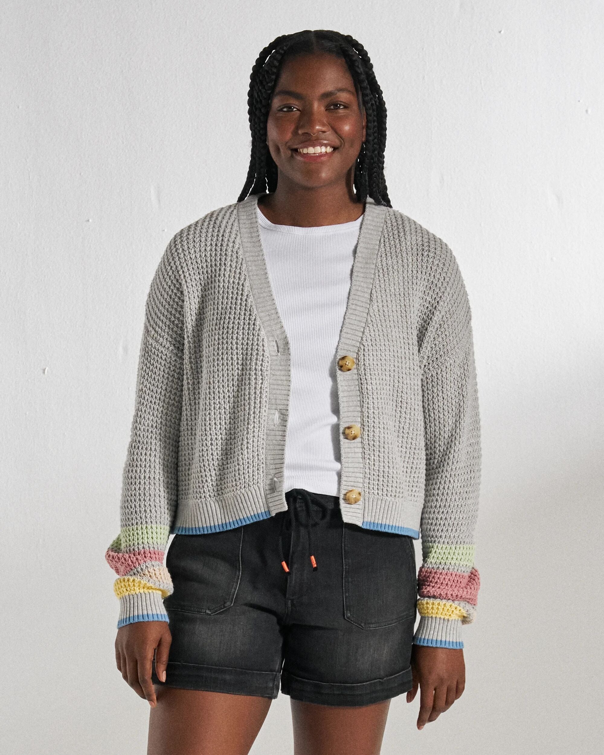 Serenity Knitted Cardigan - Grey Marl - Studio Model