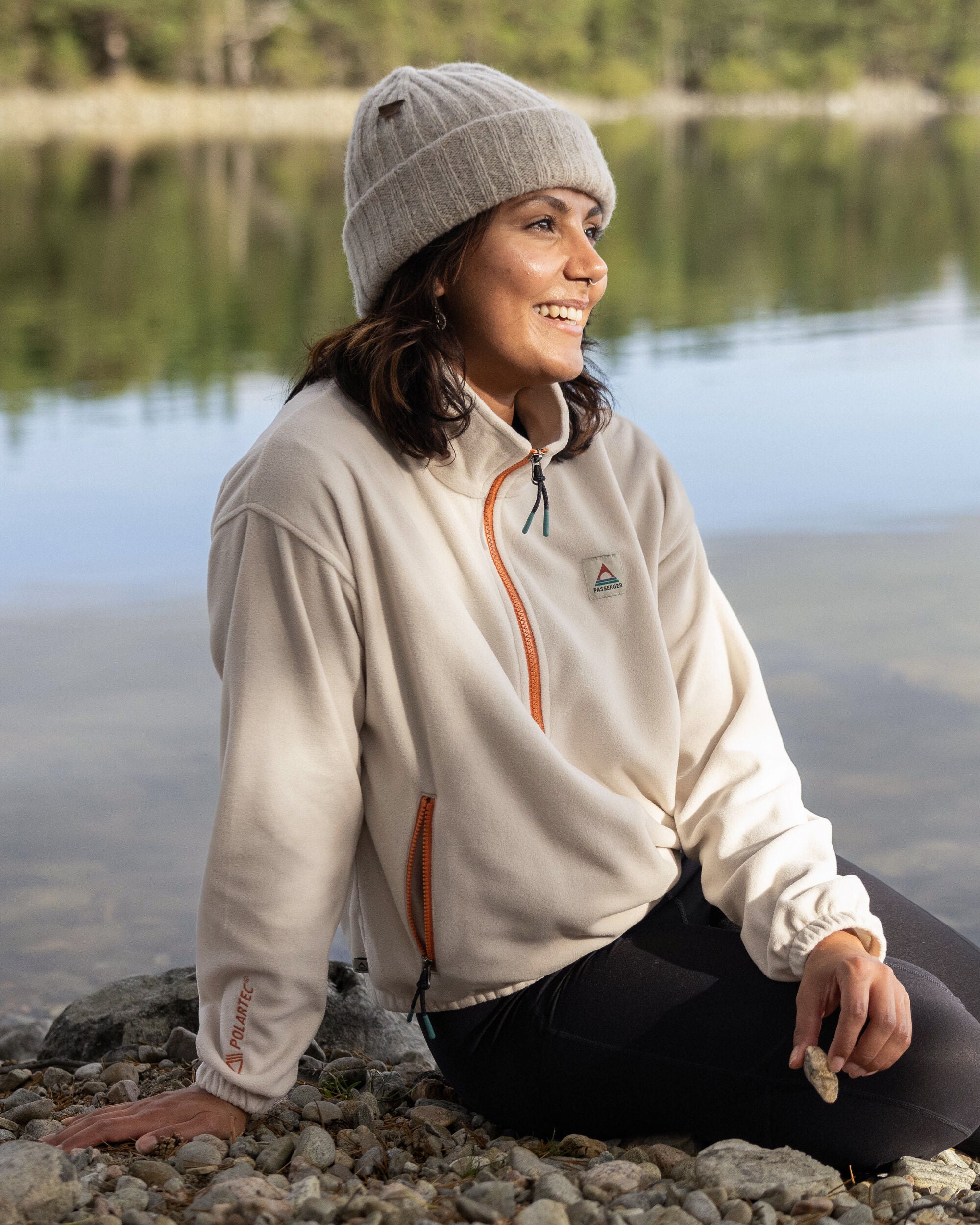 Ayla Micro Polartec® Fleece - Vintage White - Lifestyle