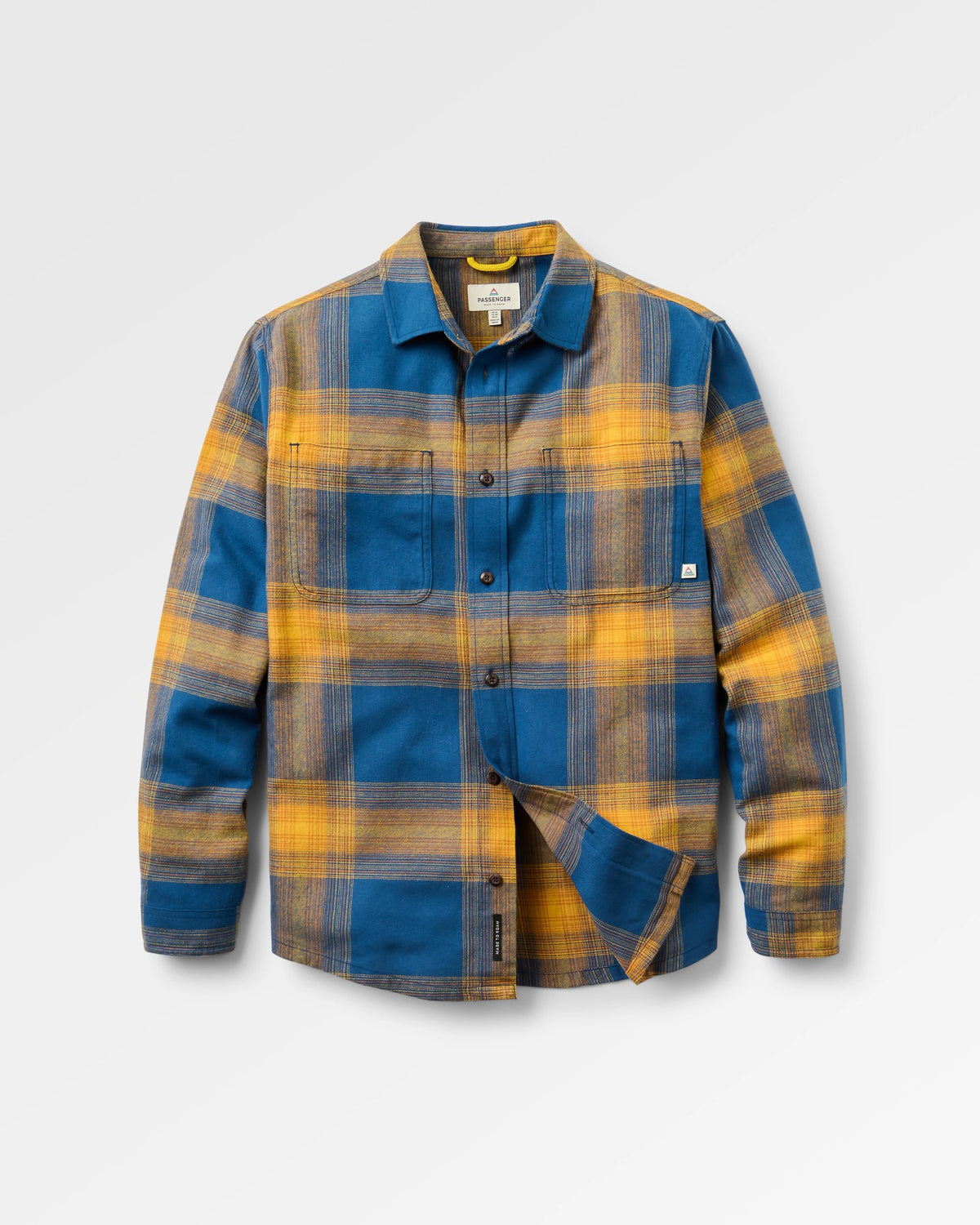 Backcountry Check Light Shirt - Rich Navy/Spruce Yellow Check - Flatlay