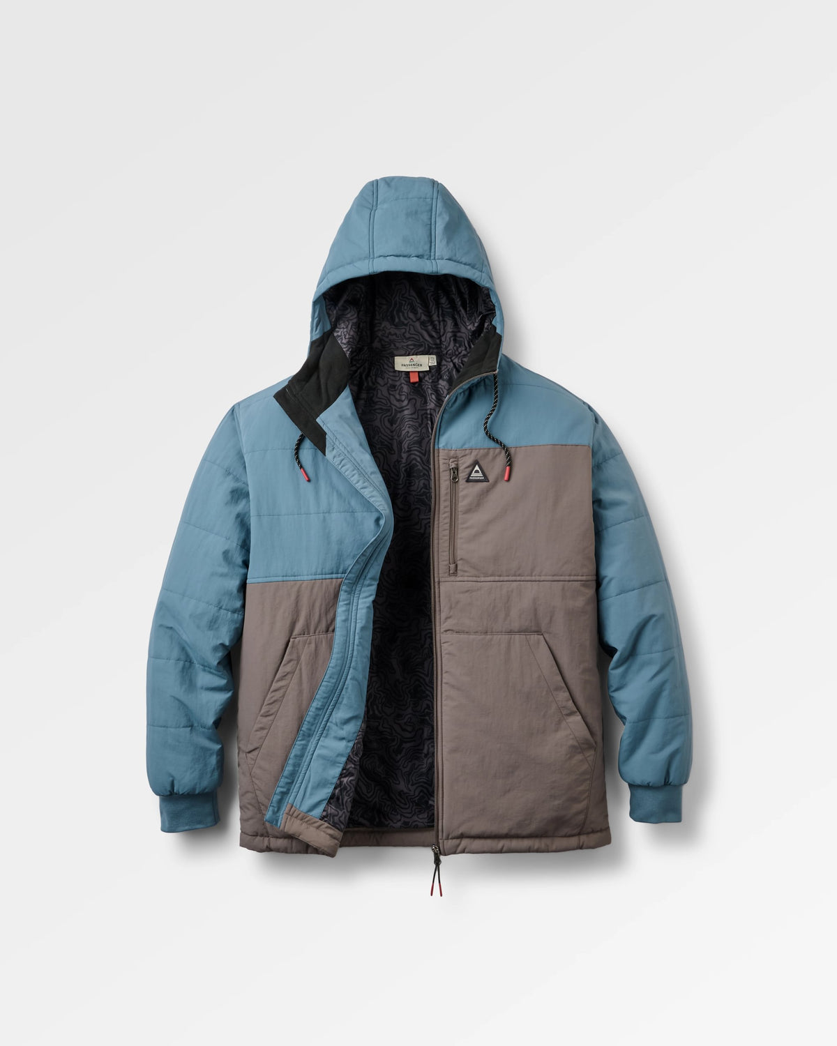 Oceanic Insulated Full Zip Jacket - Stormy Blue/Slate Grey - Flatlay