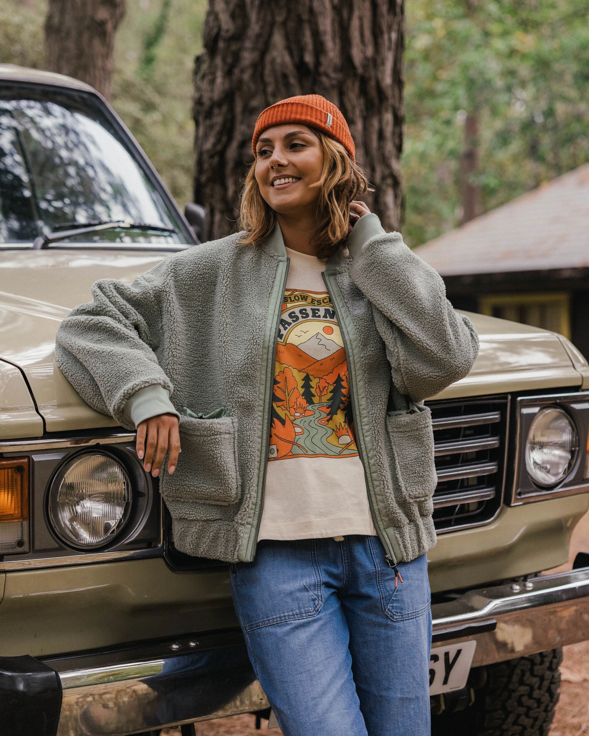 Lucia Recycled Sherpa Fleece Pistachio – Passenger