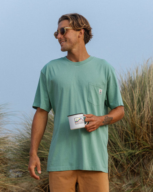 Heritage Recycled Cotton Pocket T-Shirt - Mid Sage