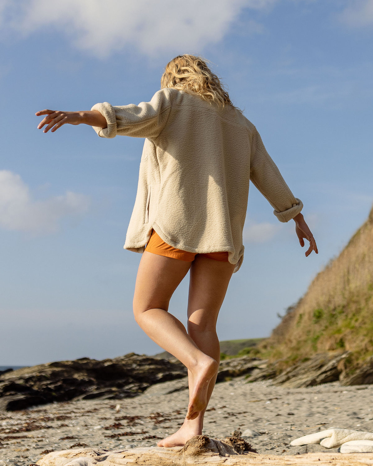 Rappel Sherpa Oversized Shirt - Oatmeal - Lifestyle