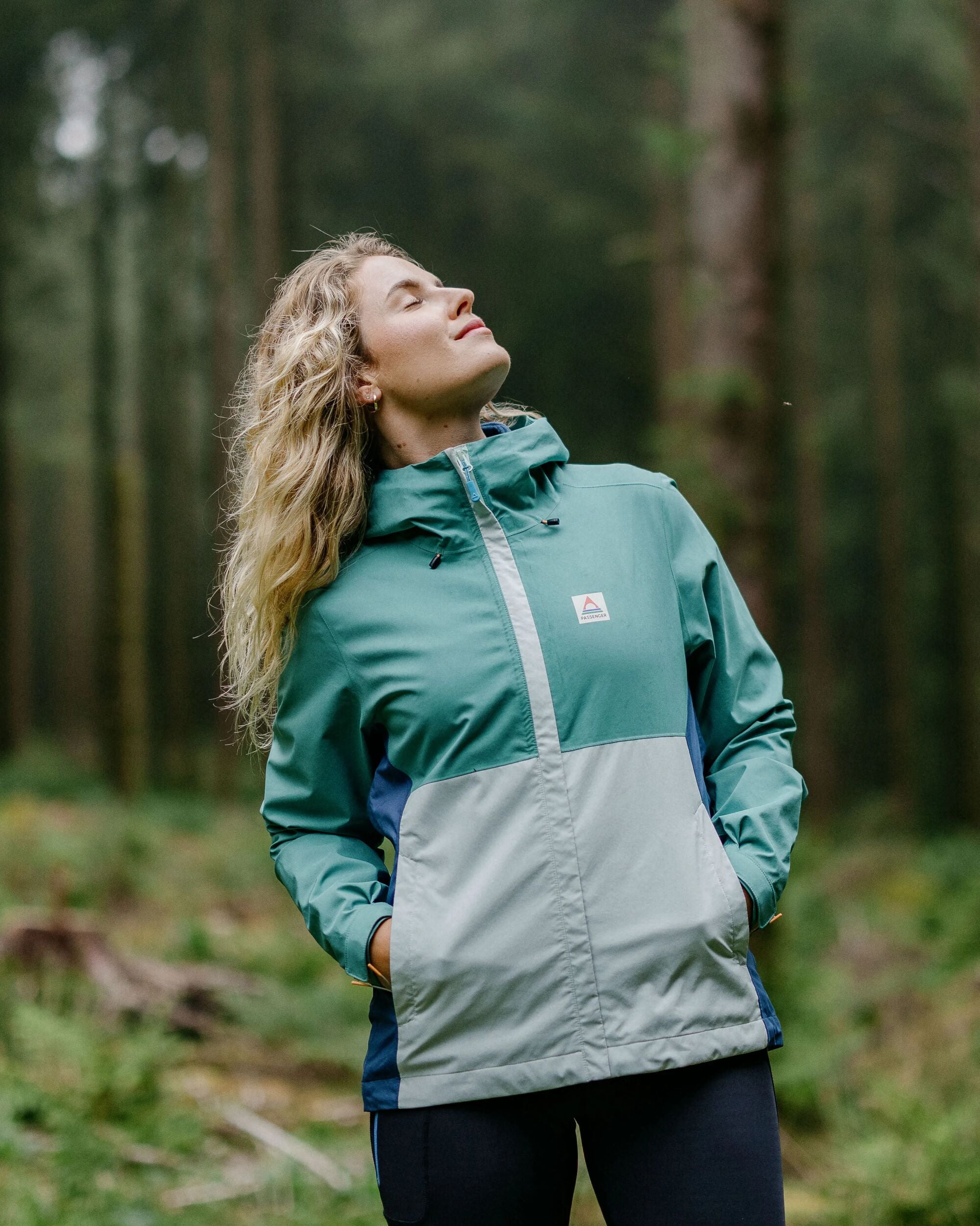 Rainstorm Recycled Waterproof Jacket Deep Sea/Surf Spray – Passenger