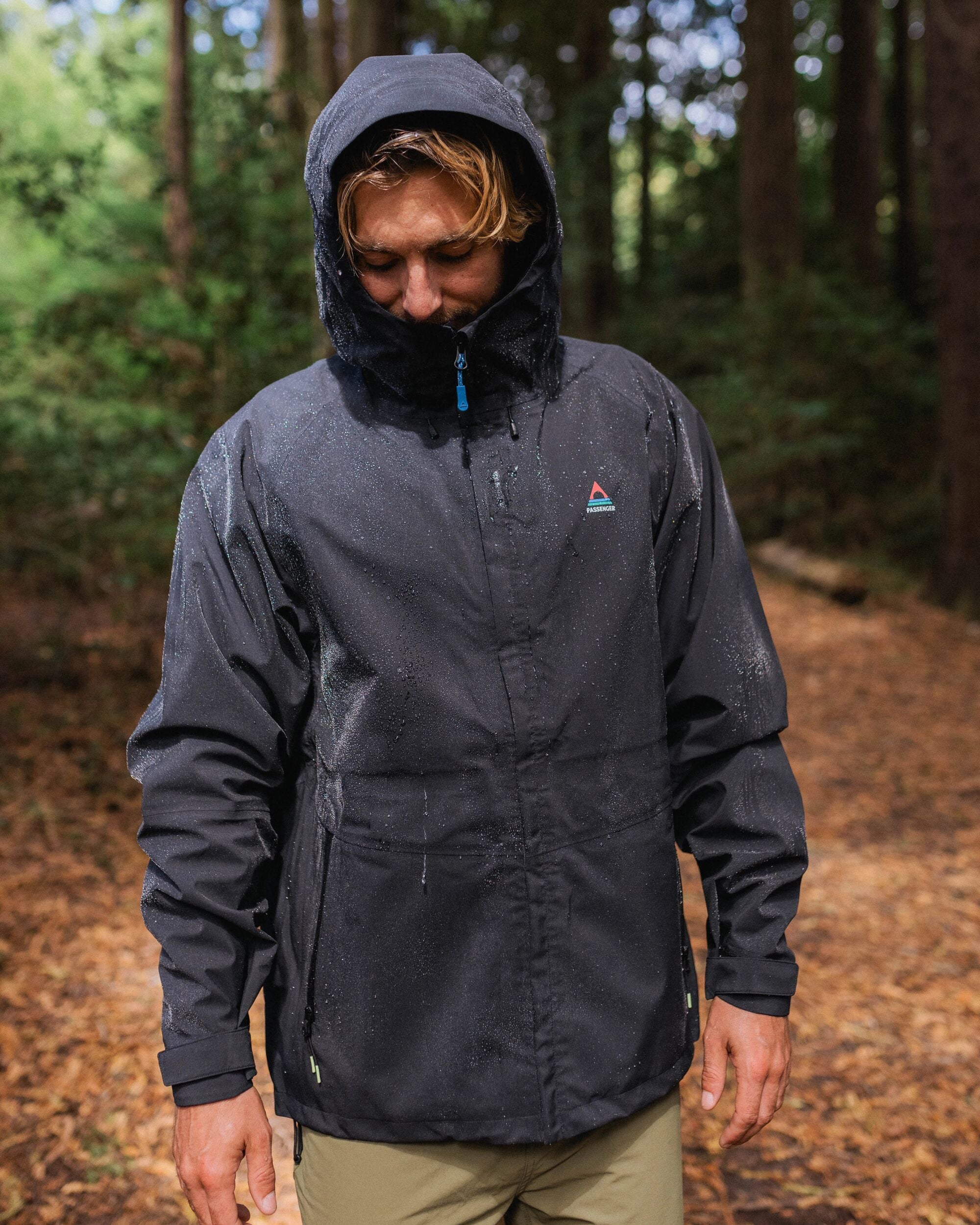 Five Season Recycled Waterproof Jacket - Black - Lifestyle