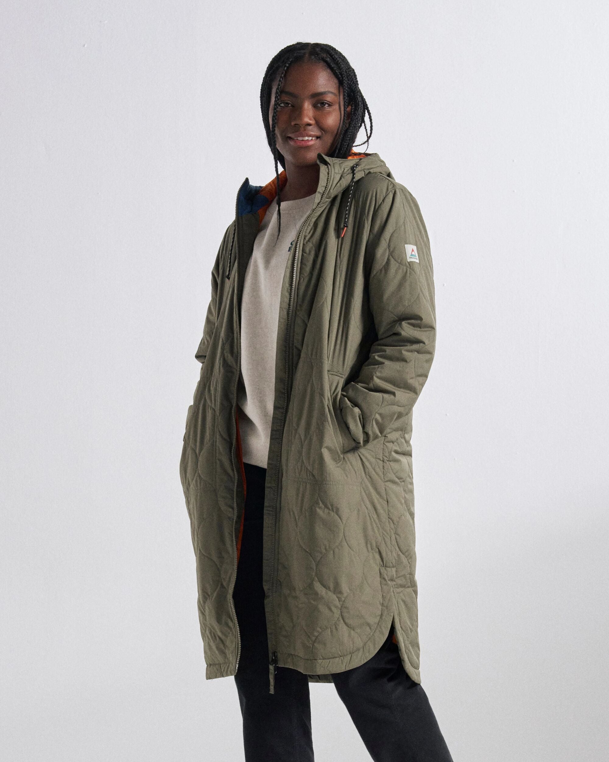 Flora Long Recycled Insulated Parka Dusty Olive – Passenger