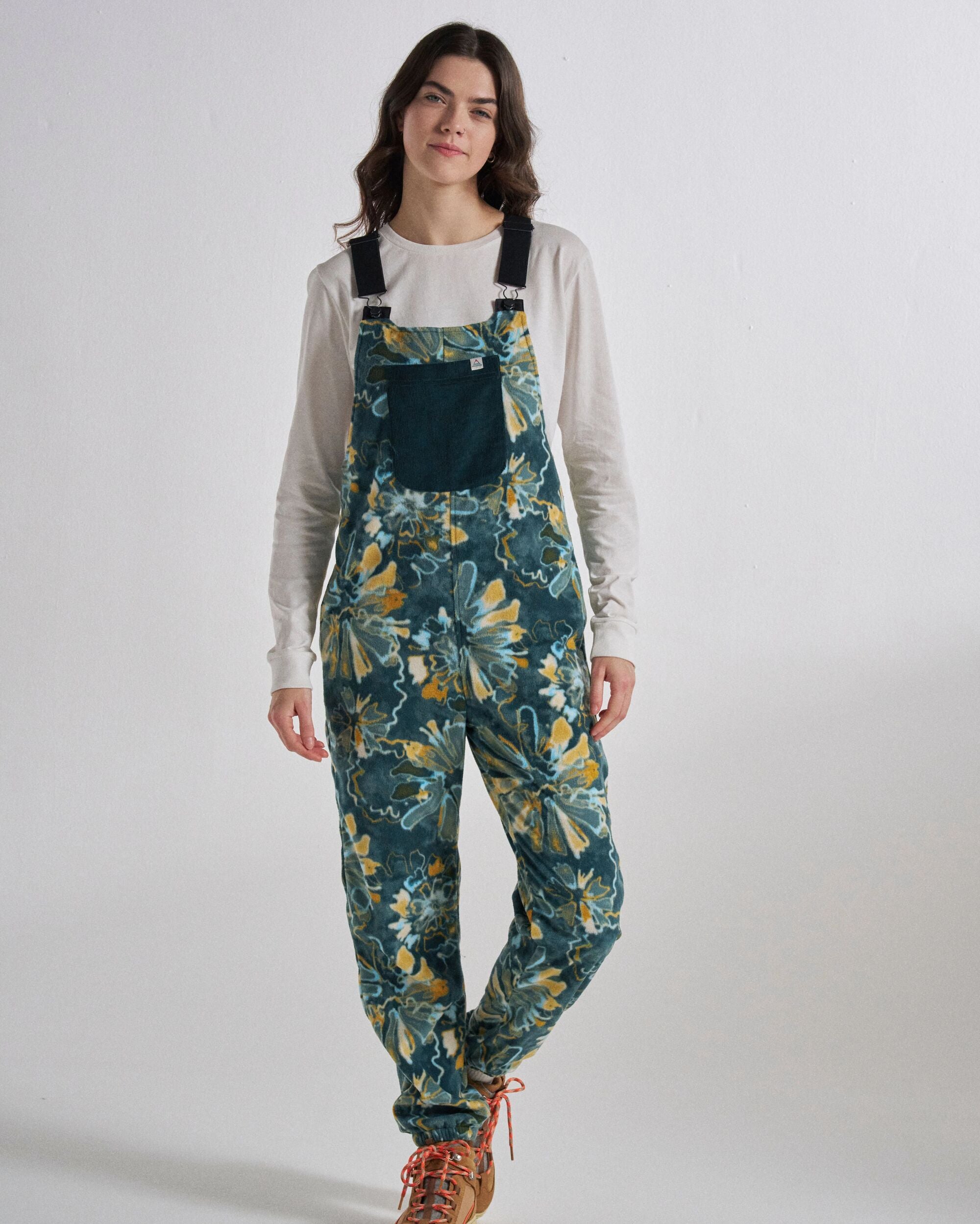 Ace Polar Fleece Dungarees Frost Dark Fern – Passenger