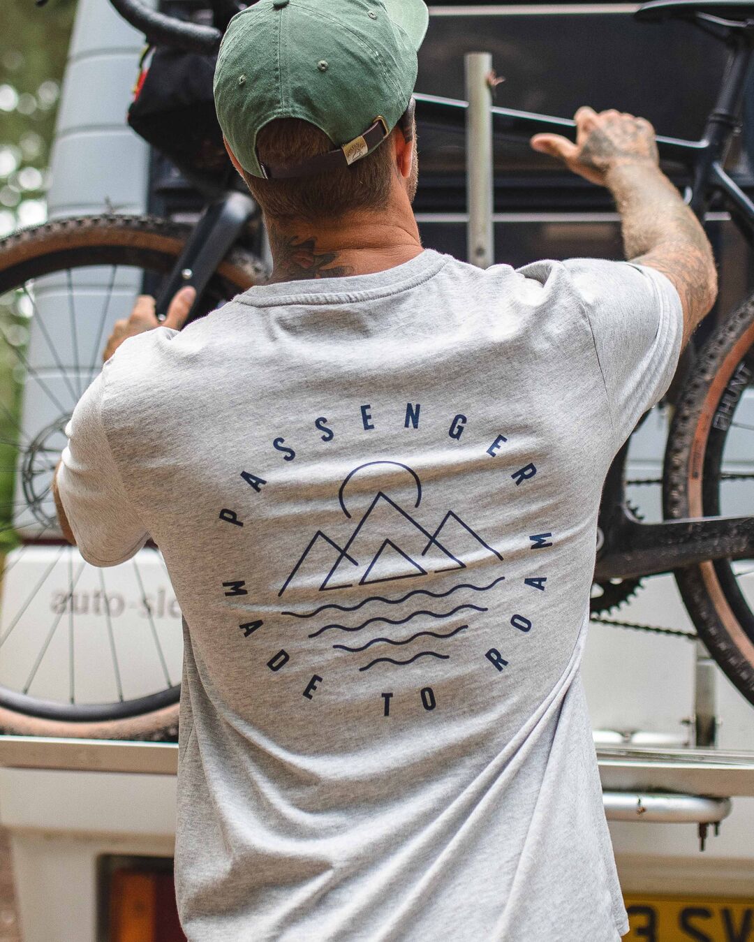 Escapism Recycled Cotton T-Shirt - Grey Marl - Lifestyle