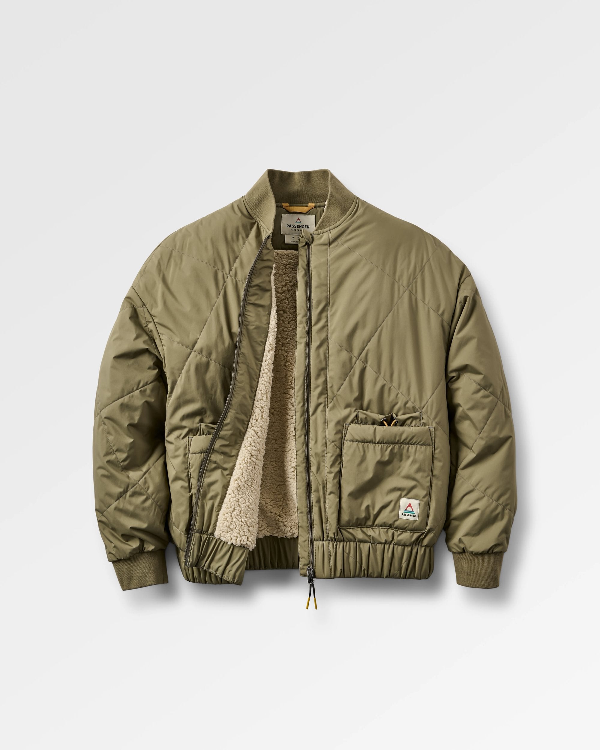 Lucia Sherpa Lined Bomber Jacket Dusty Olive – Passenger