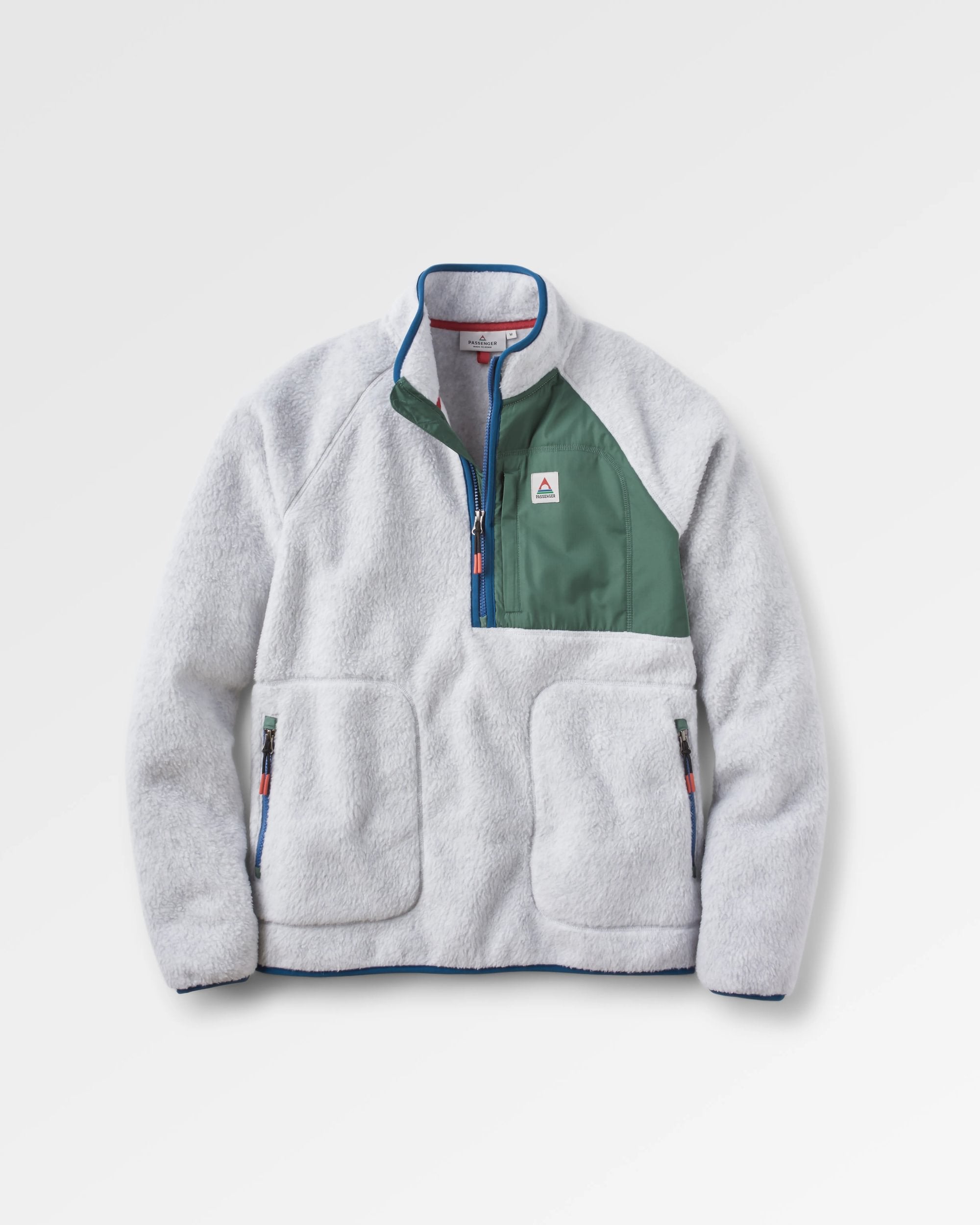 Offgrid 1/2 Zip Sherpa Fleece - Grey Marl 2 - Flatlay