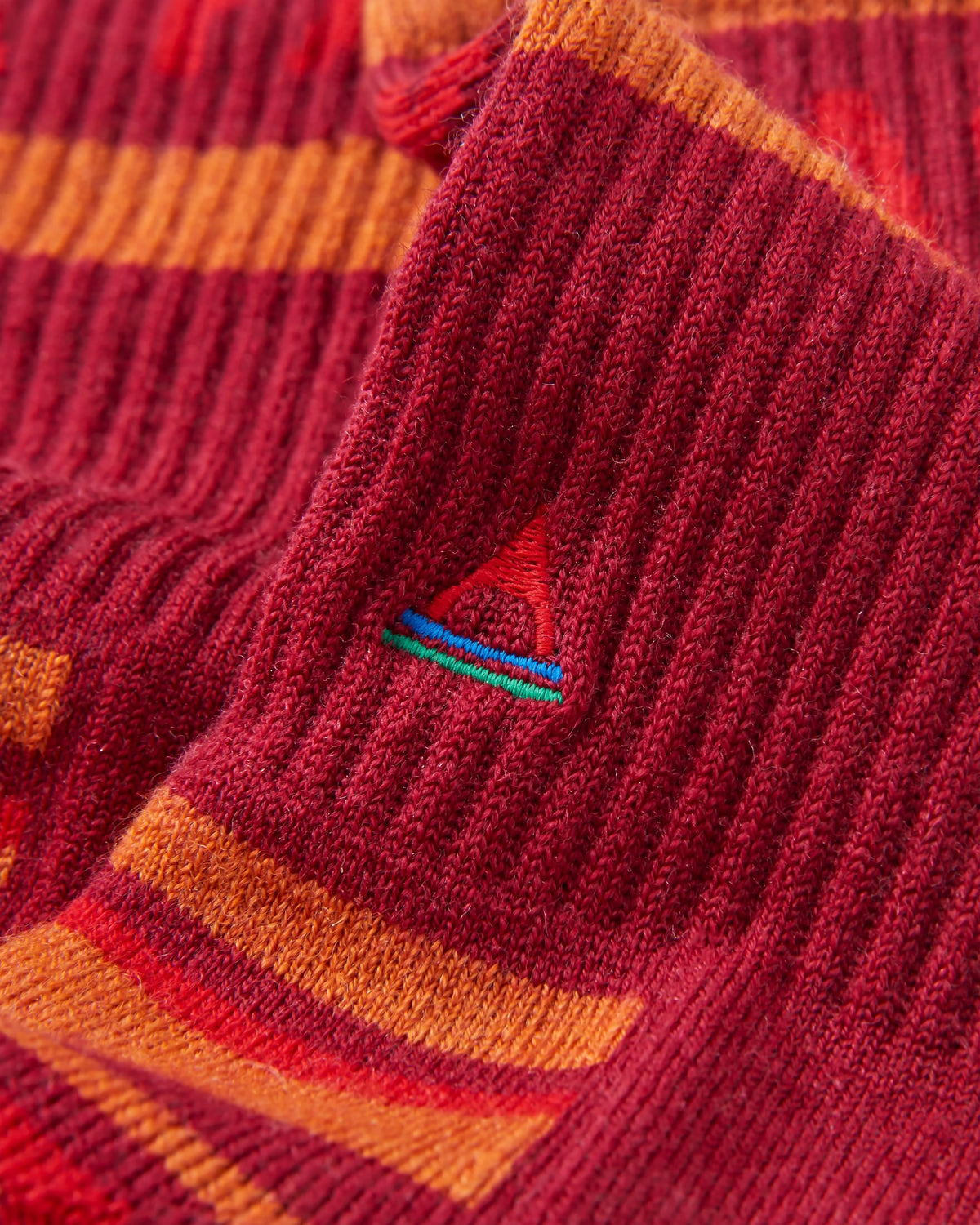 Tahoma Active Socks - Red Ochre - Flatlay
