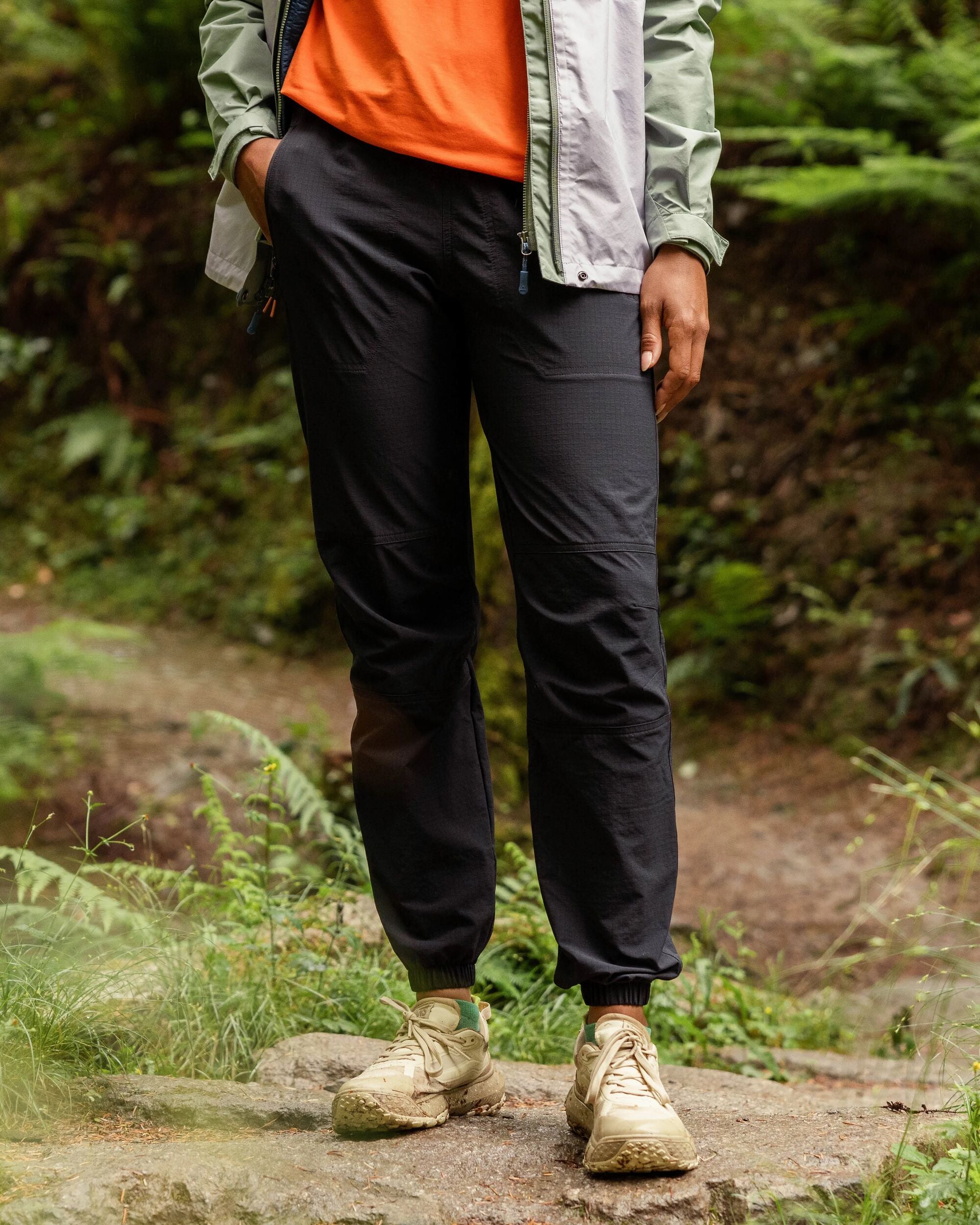 Sandstone Recycled Active Trail Jogger - Black - Lifestyle