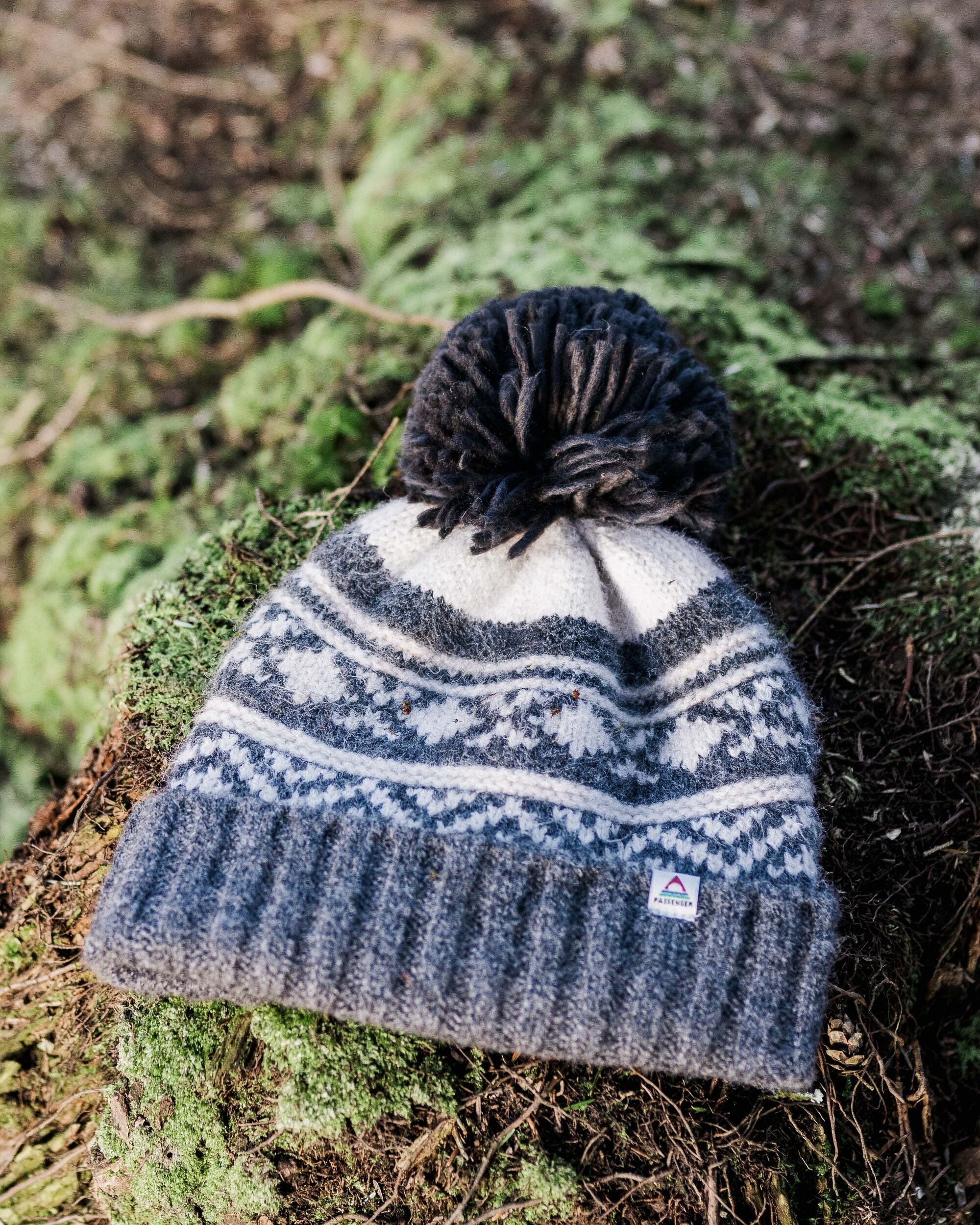 Lodge Recycled Bobble Hat Black – Passenger - Main Image
