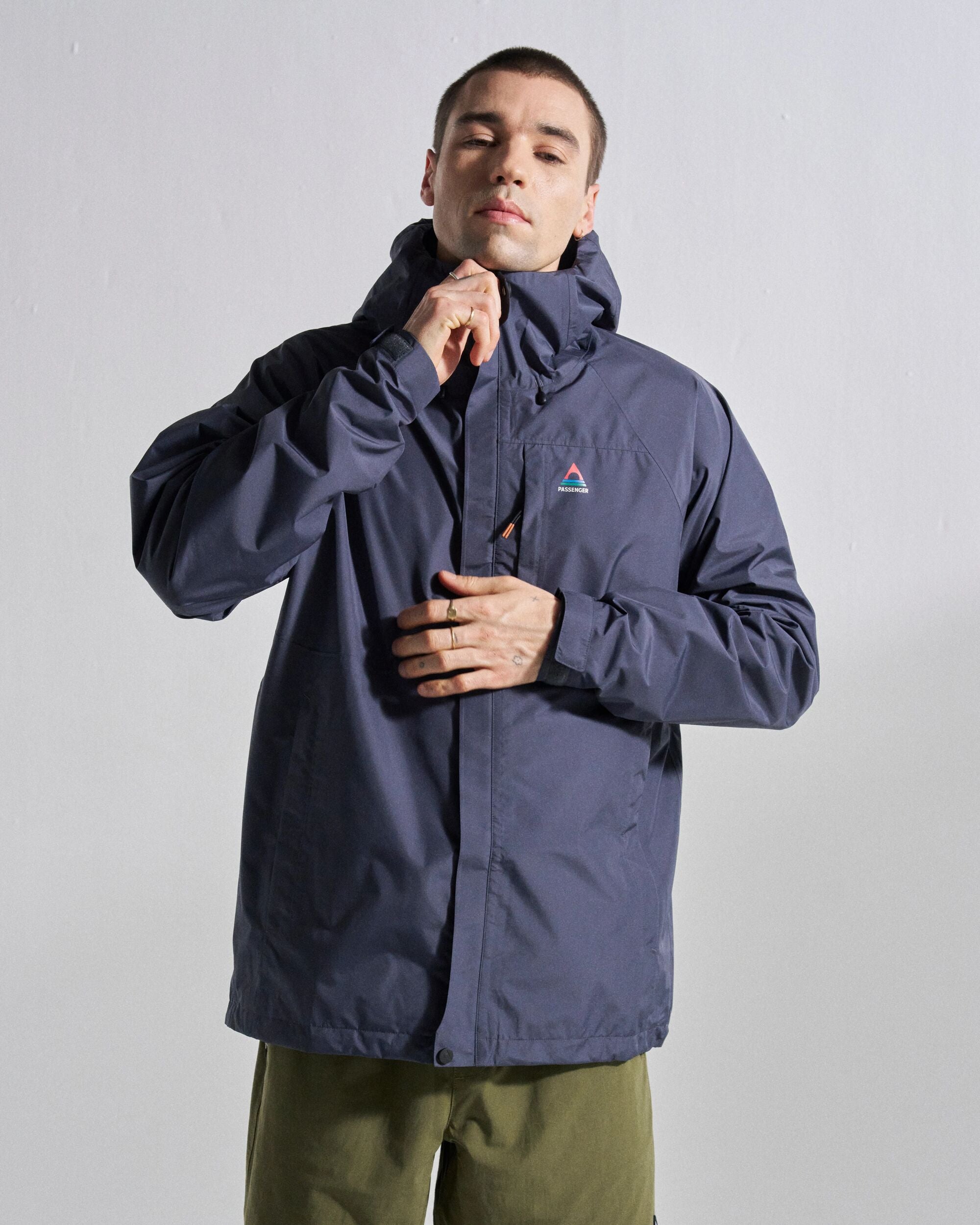 Trailscape Men's Waterproof Jacket - Charcoal - Studio Model