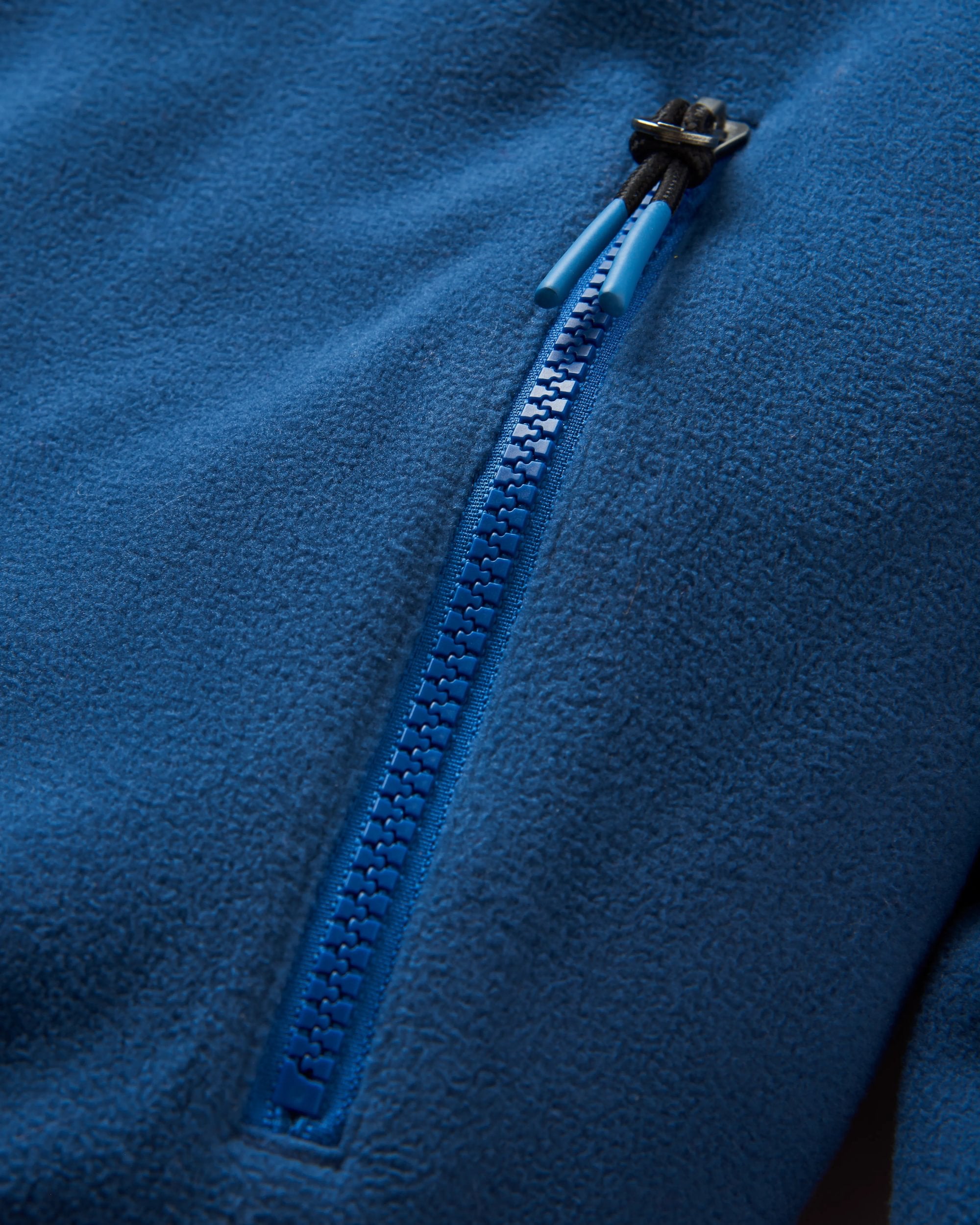 Ayla Micro Polartec® Hooded Fleece - Dark Denim - Flatlay