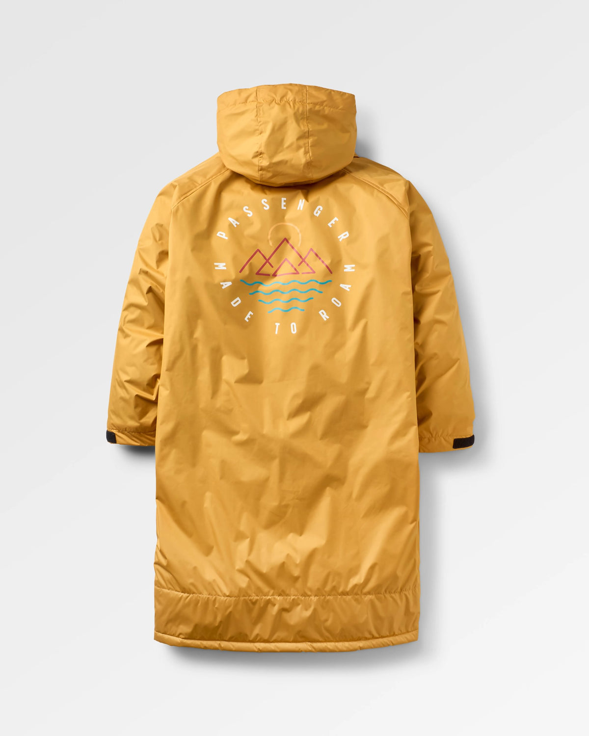 Escapism Sherpa Lined Changing Robe - Spruce Yellow - Flatlay
