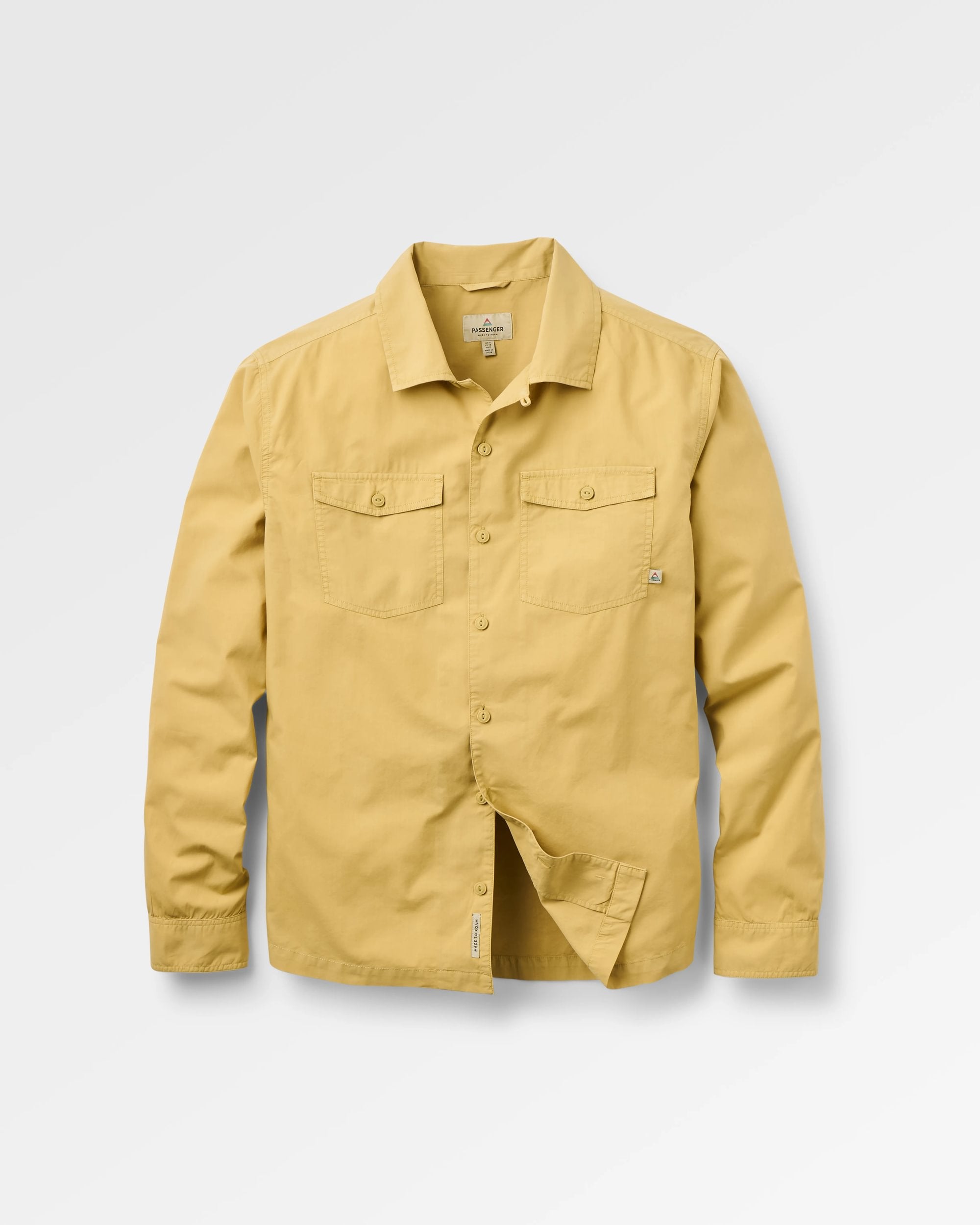 Acreage Organic Cotton LS Shirt - Warm Beige - Flatlay