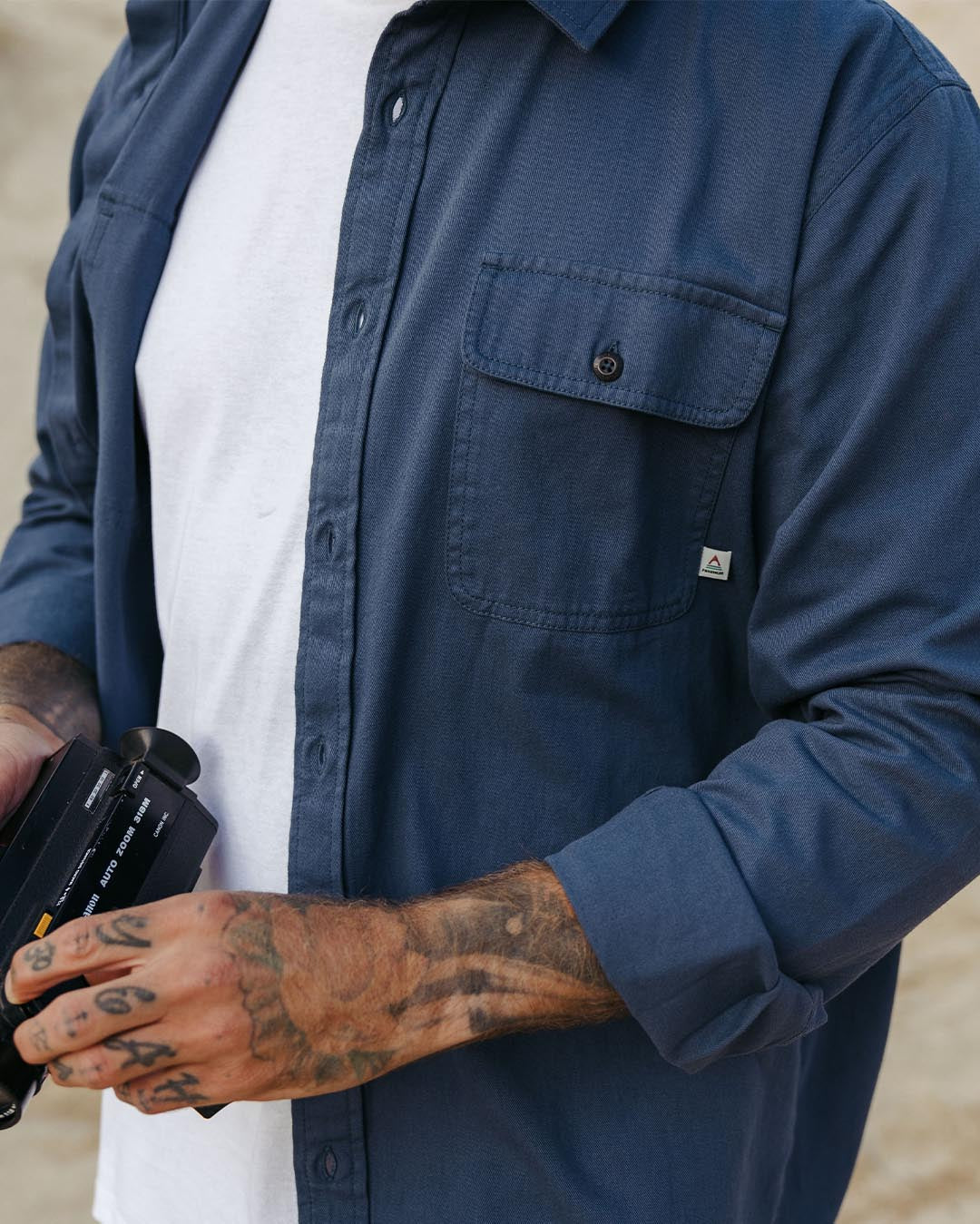 Vision Organic Cotton Shirt - Dark Denim - Lifestyle