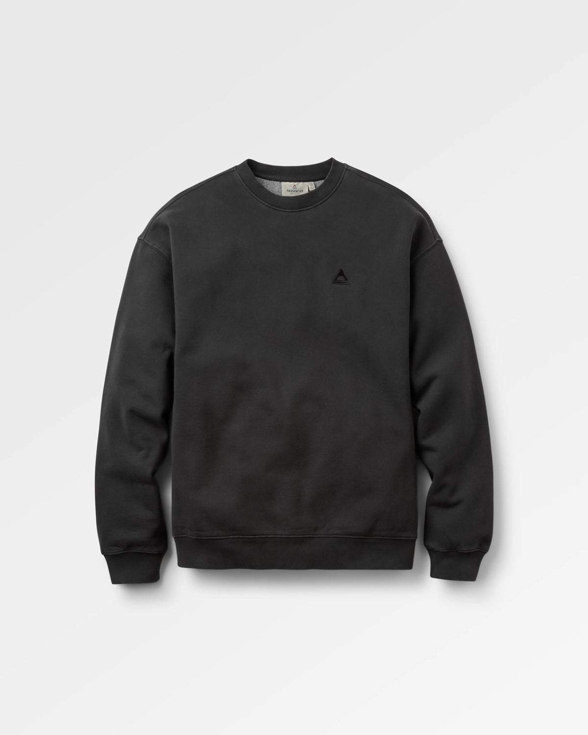 Vita Organic Cotton Relaxed Fit Sweatshirt - Black - Flatlay