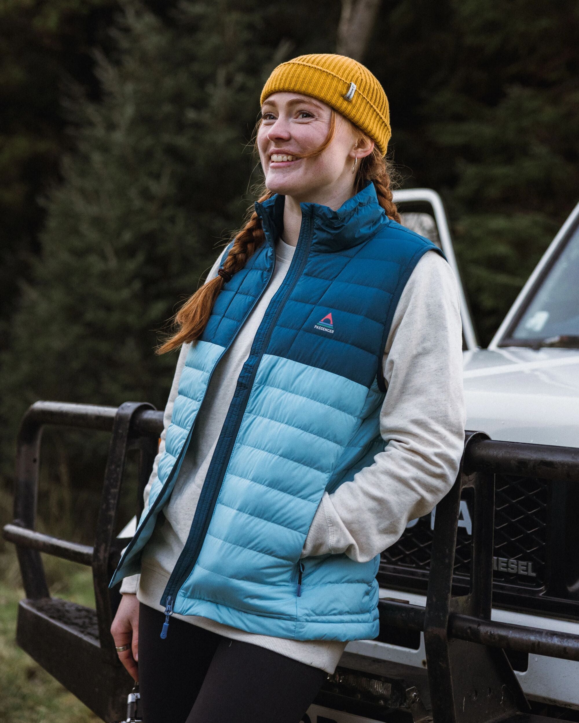 Northstar Down Recycled Gilet - Retro Blue/Tidal Blue - Lifestyle