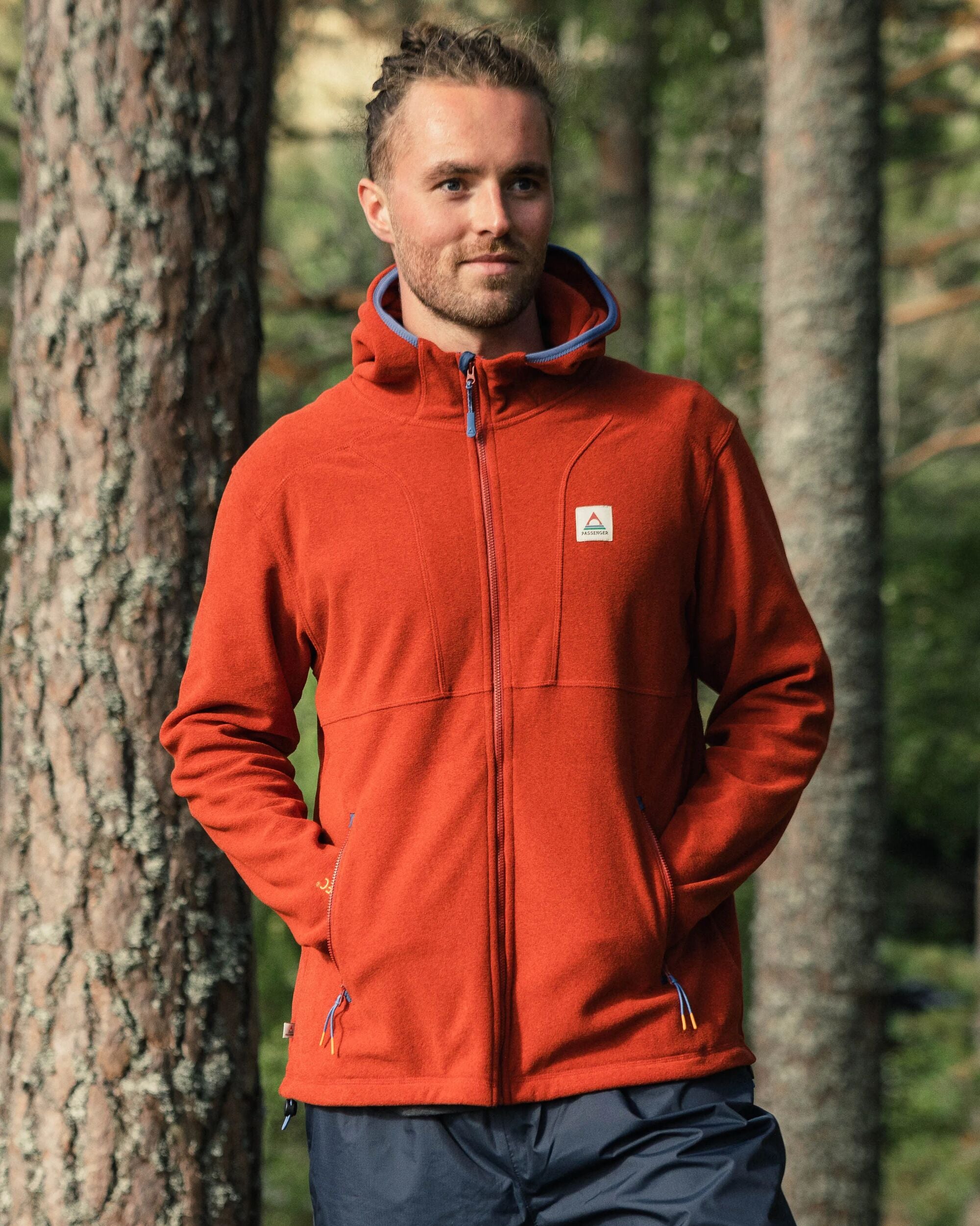 Pinegrove Recycled Polartec® Fleece Hoodie Red Ochre – Passenger