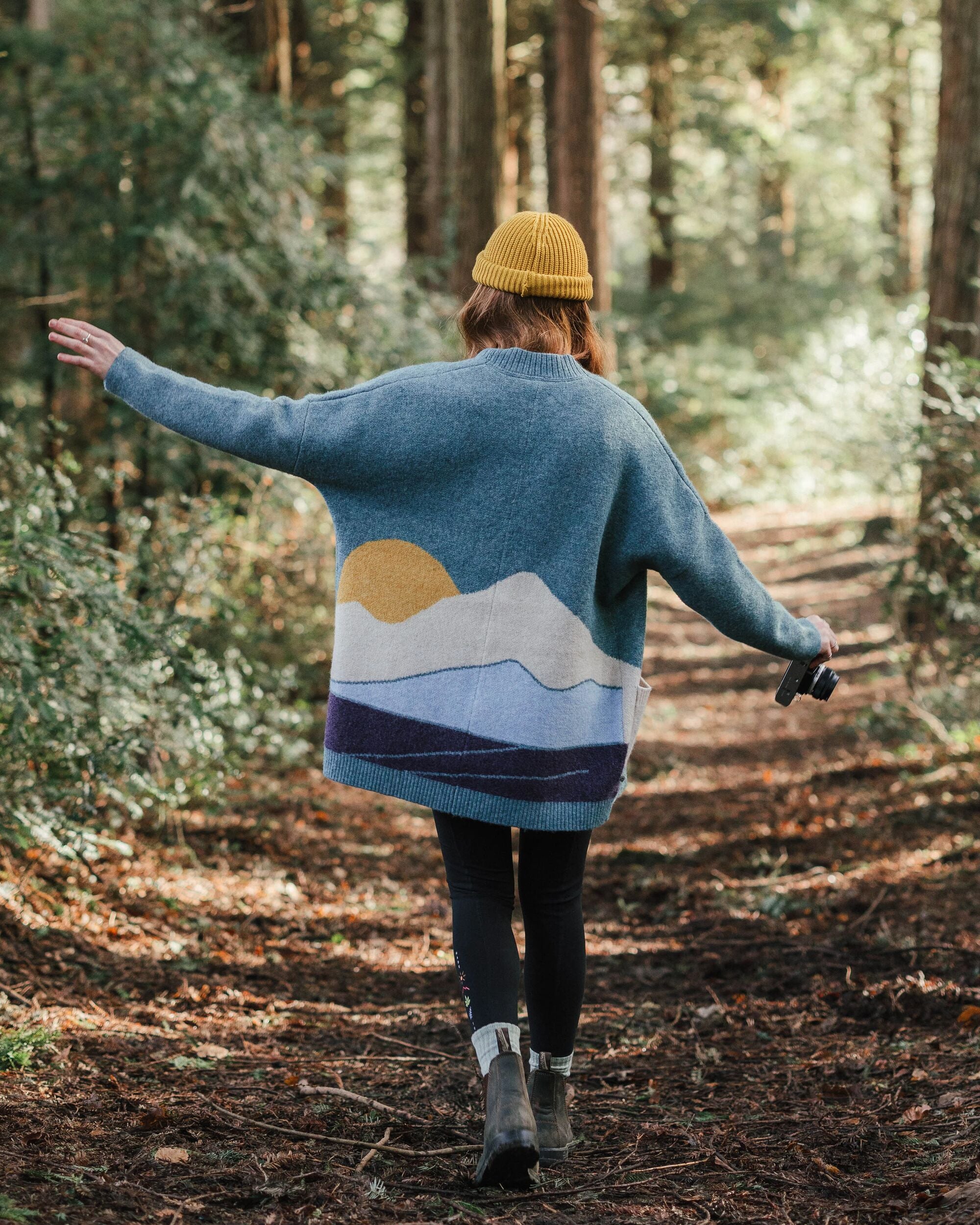 Vista Recycled Knitted Cardigan - Arctic - Lifestyle