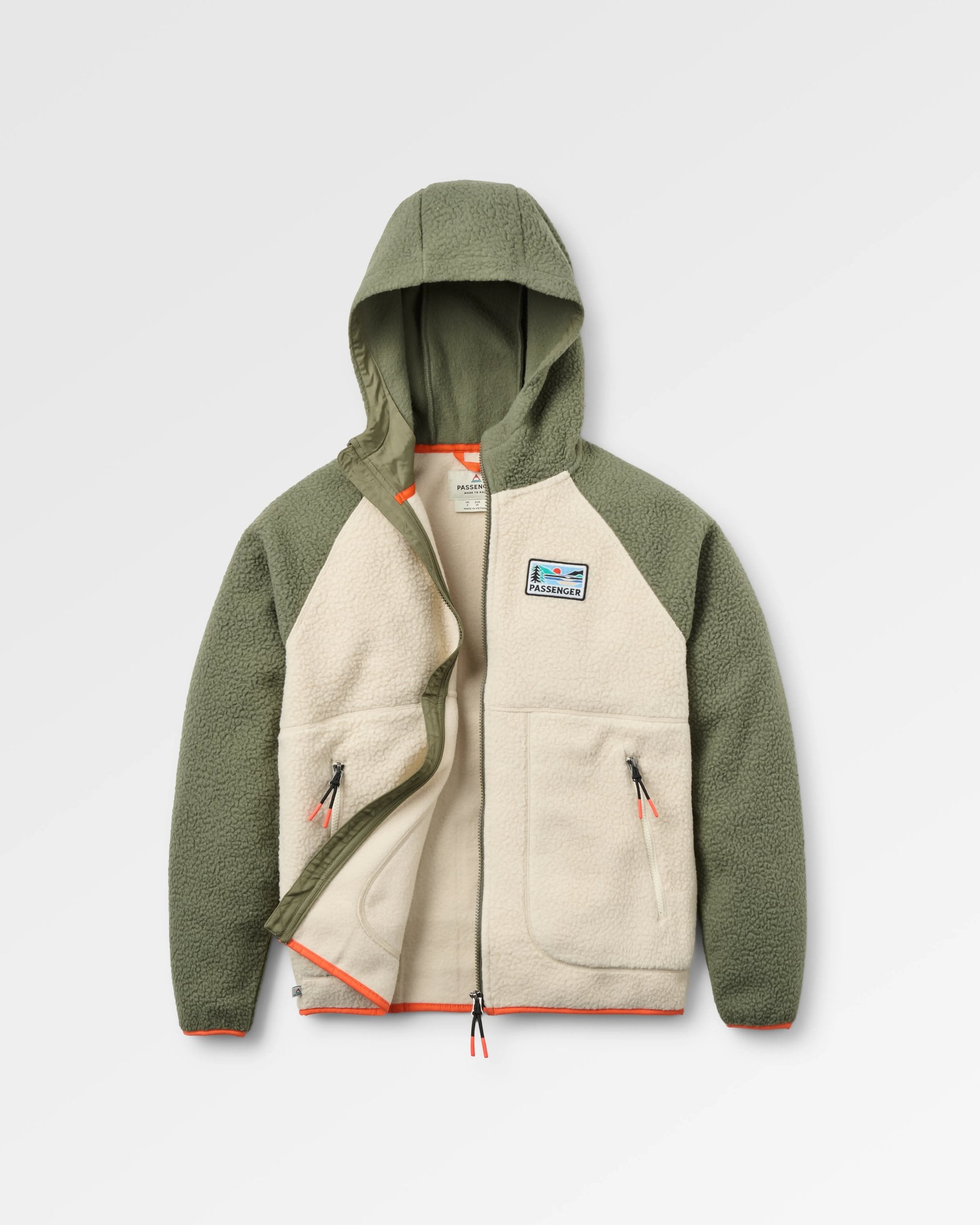 North Coast Full Zip Sherpa Fleece Dusty Olive/Oatmeal – Passenger