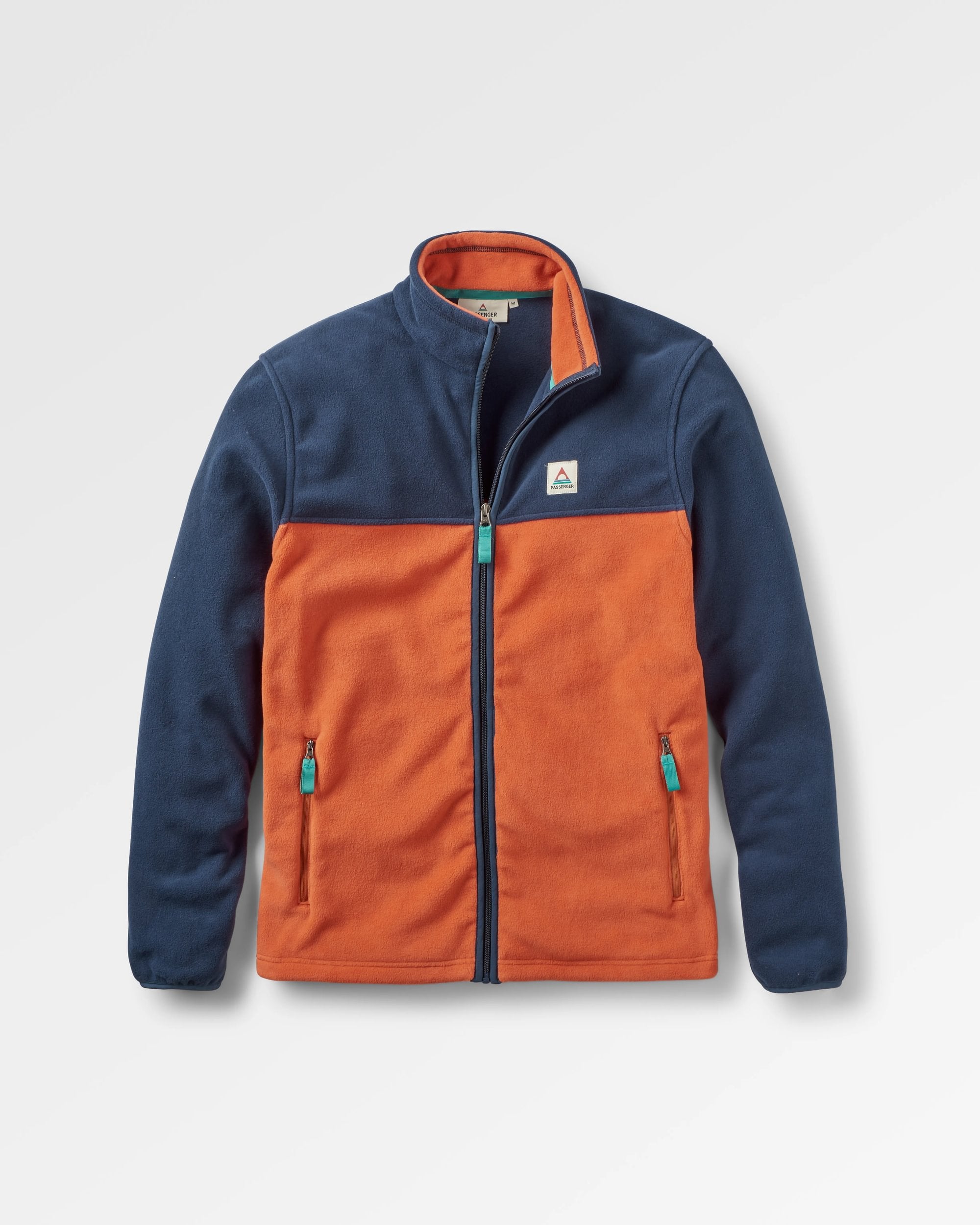 Ridge Full Zip Recycled Polar Fleece Rich Navy/ Burnt Orange