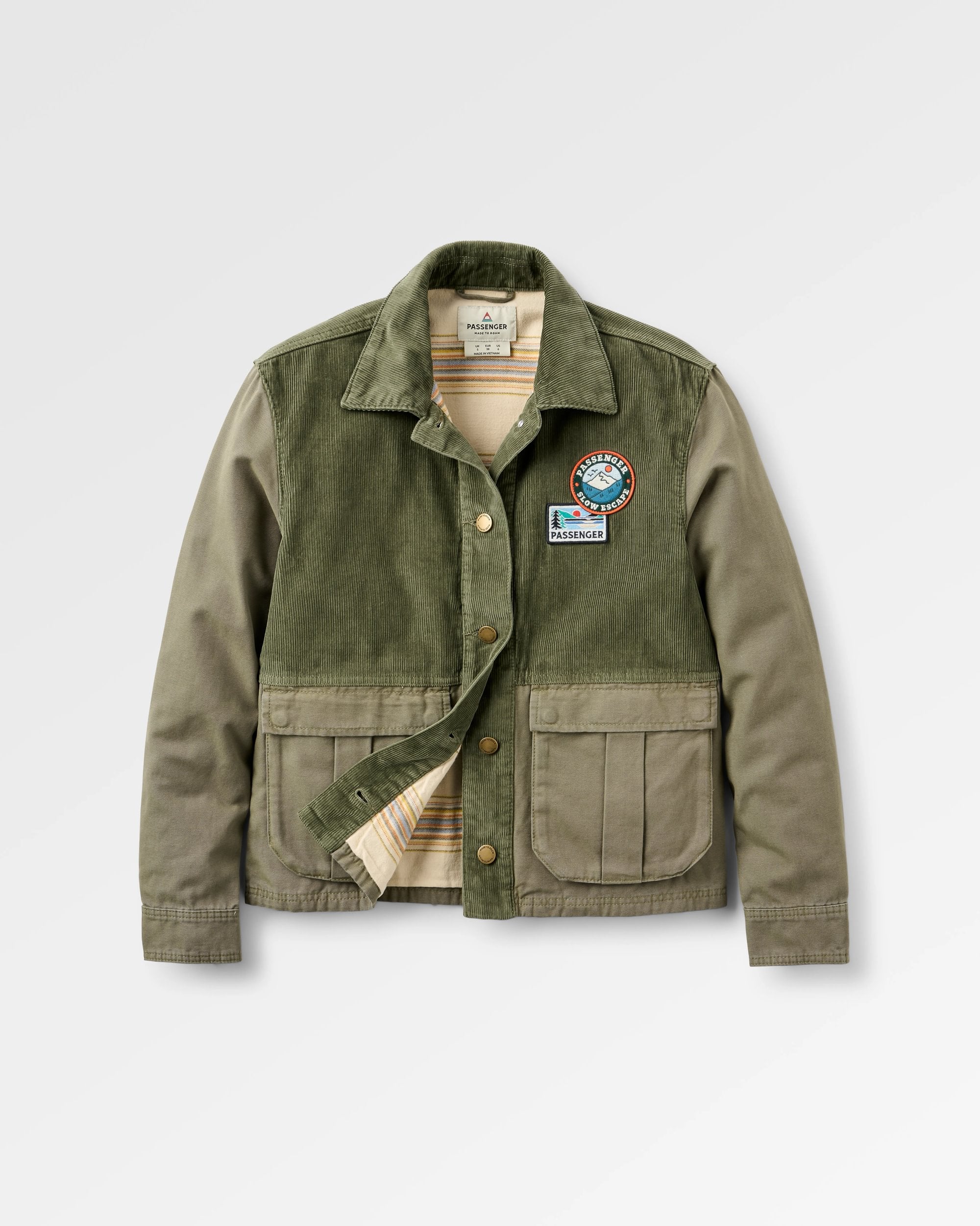 Nomad Corduroy Overshirt Dusty Olive – Passenger