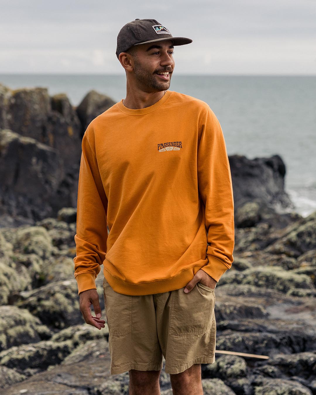 Lauca Recycled Cotton Sweatshirt Tangerine – Passenger