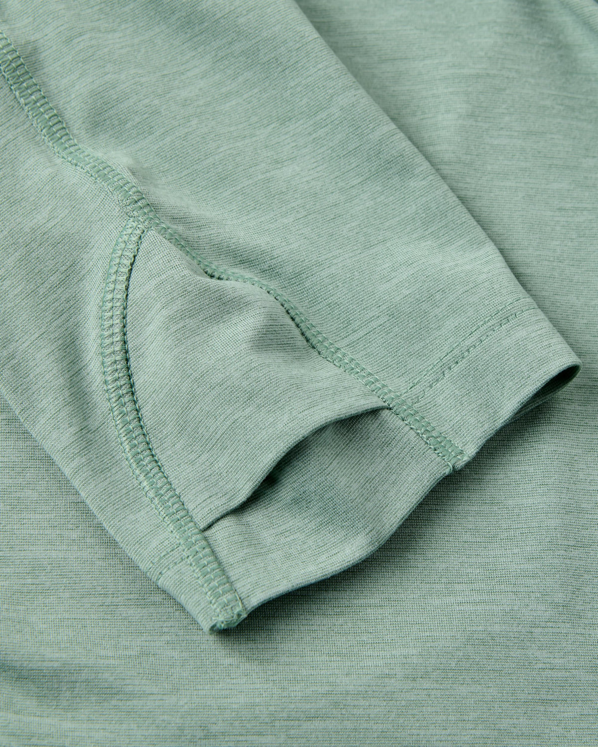 Light Ray Lightweight UPF50 LS T-Shirt - Pistachio Marl - Flatlay