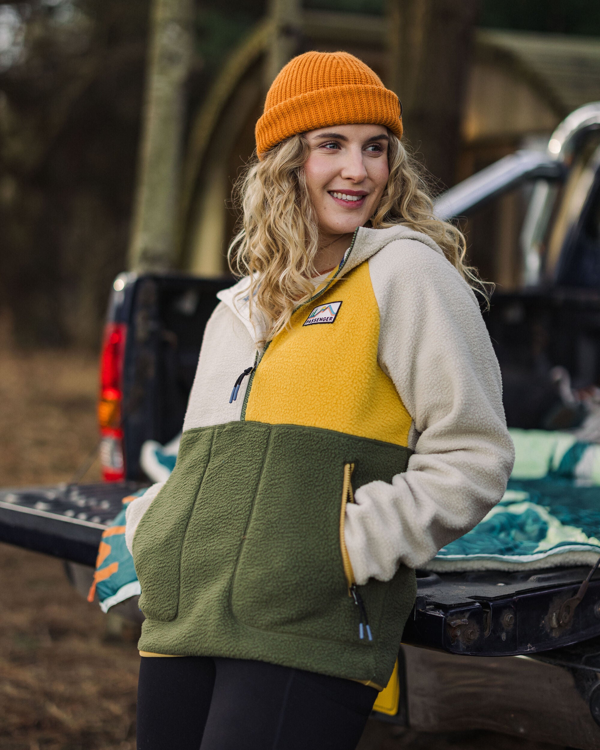 Maine 1/2 Zip Sherpa Fleece Khaki – Passenger