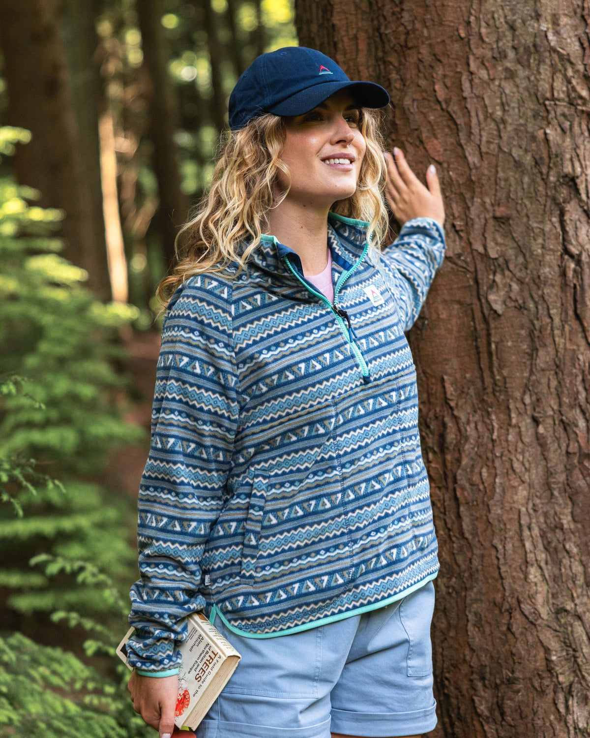 Sorrel Polar Fleece - Geo Stripe Dark Denim - Lifestyle
