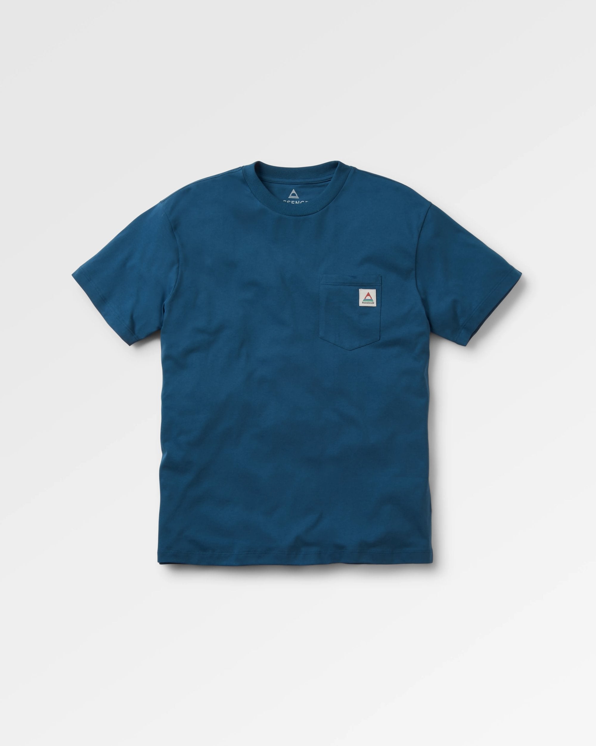 Heritage Organic Relaxed Fit T-Shirt - Dark Denim - Flatlay