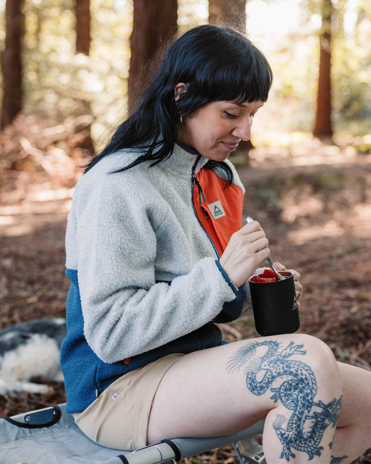 Home Sherpa Fleece - Grey Marl/Dark Denim - Lifestyle