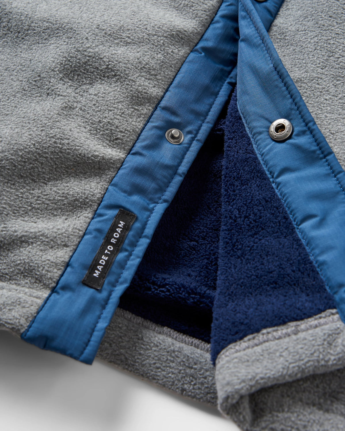 Firelight Sherpa Lined Overshirt - Grey Marl - Flatlay