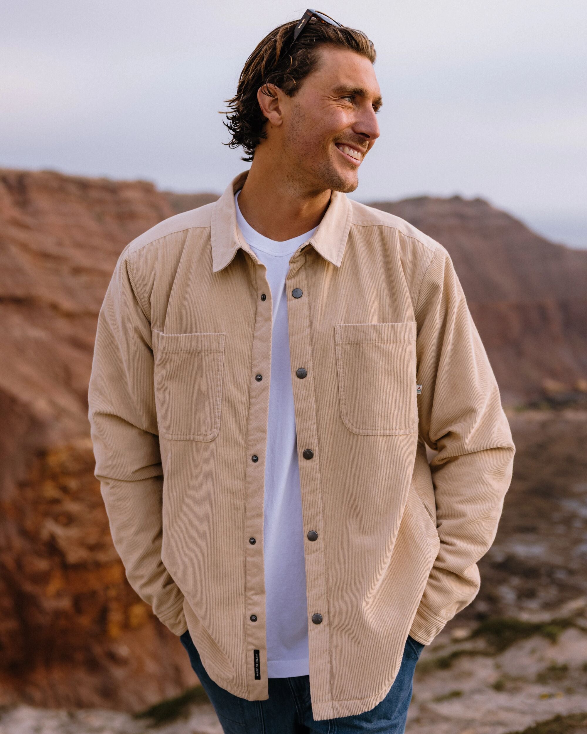 タ*シ様 Stone  93AW Jumbo Corduroy Sh Kodiak Sherpa Lined Cord Overshirt Stone – Passenger