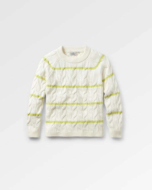 Comfort Stripe Organic Knitted Jumper - Lime Stripe