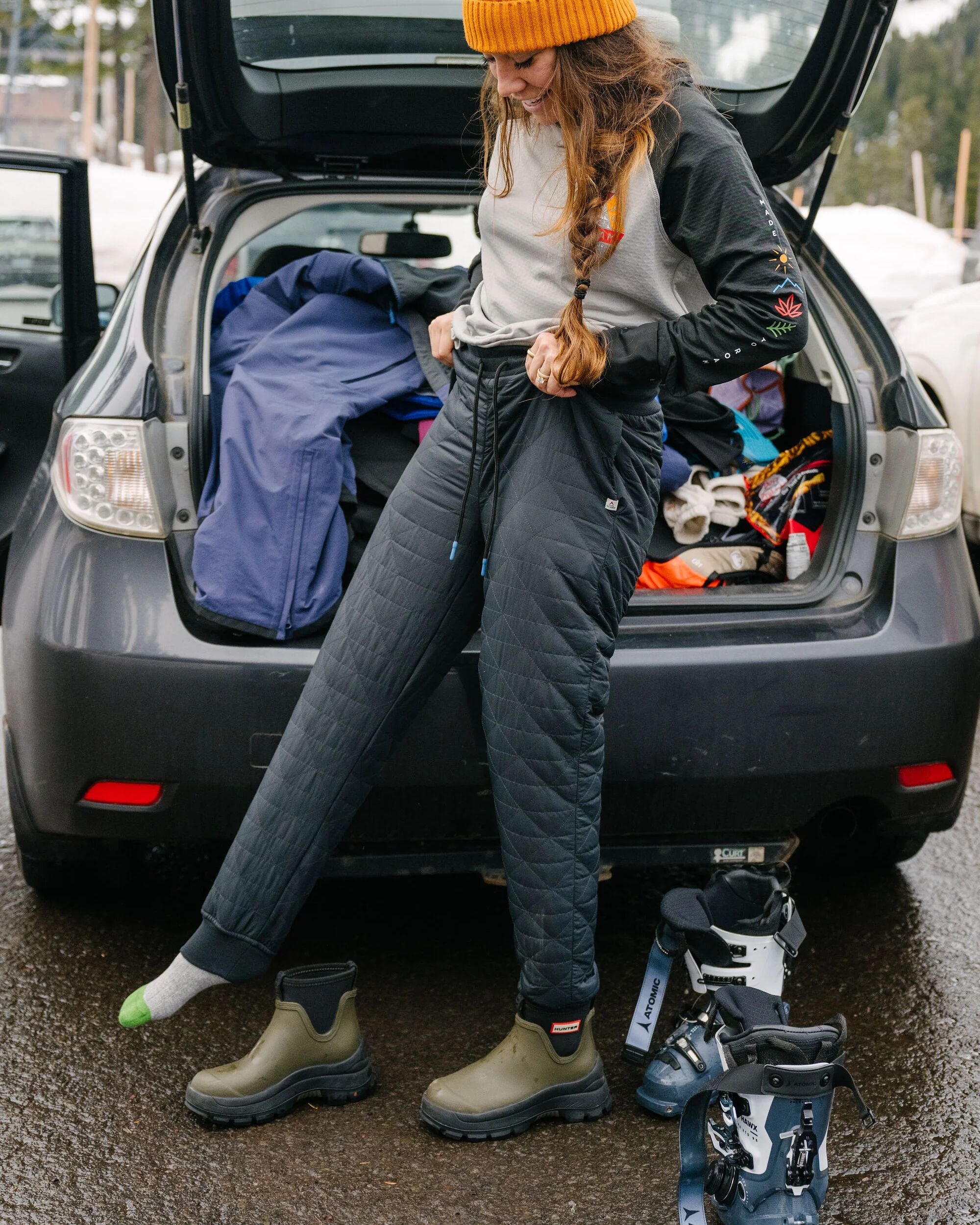 Homewood Recycled Quilted Jogger - Black - Lifestyle