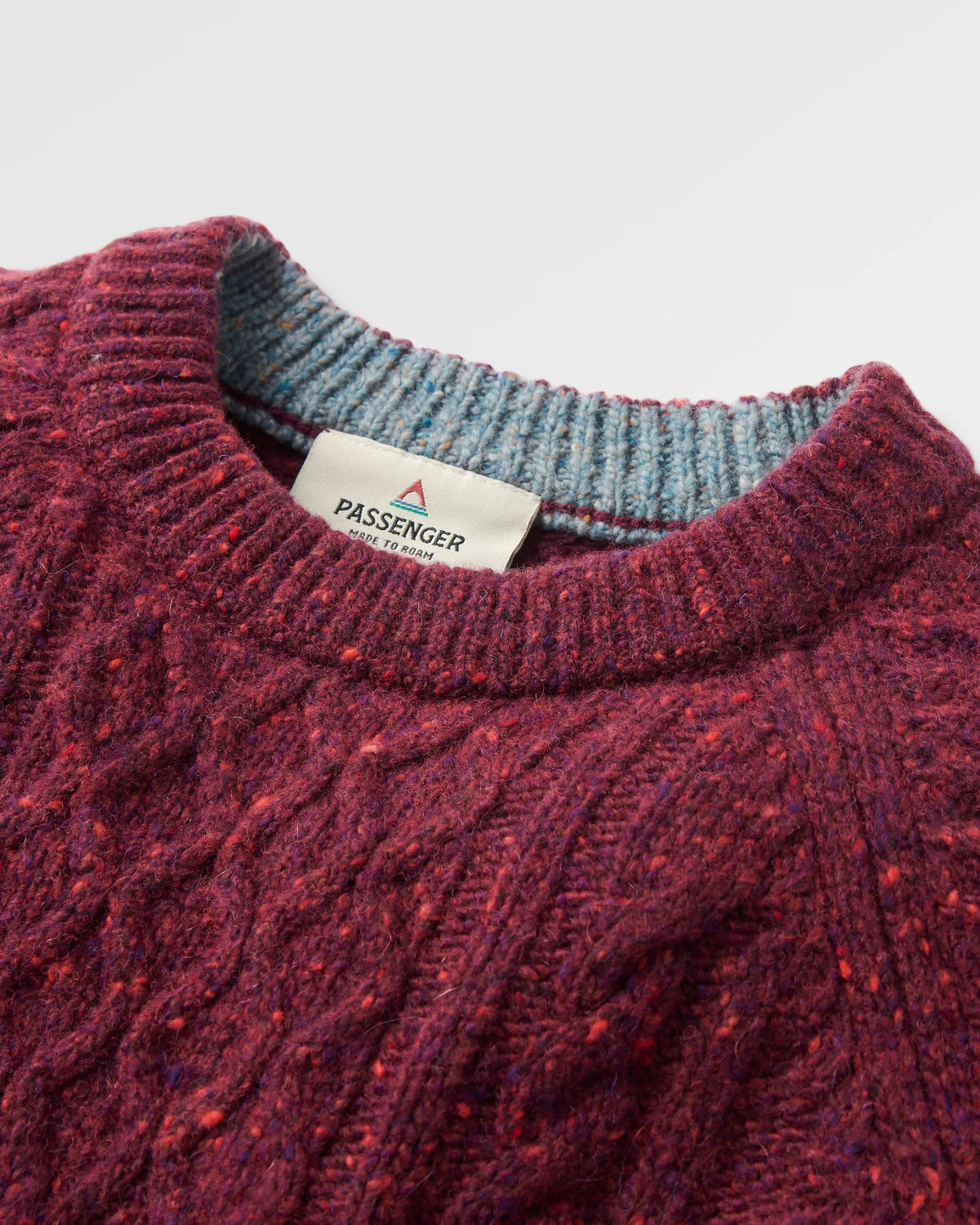 Sandbar Merino Blend Knitted Jumper - Fig - Flatlay