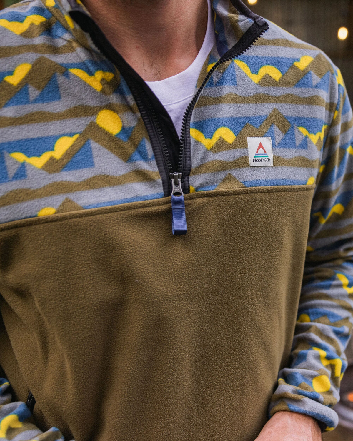 Set Off Polar 1/4 Zip Fleece - Views Dark Olive - Lifestyle