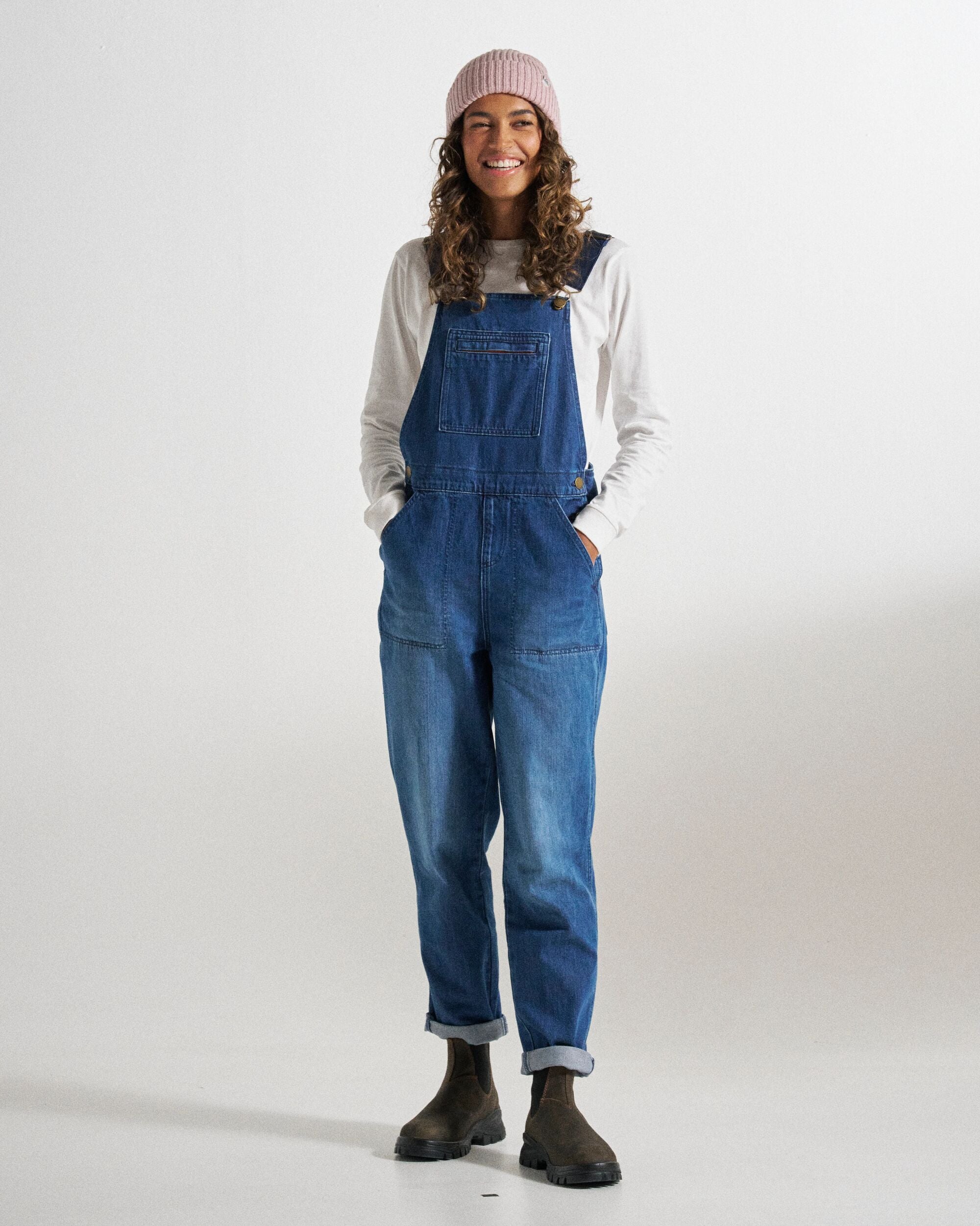 Shuffle Denim Dungarees Denim Blue – Passenger