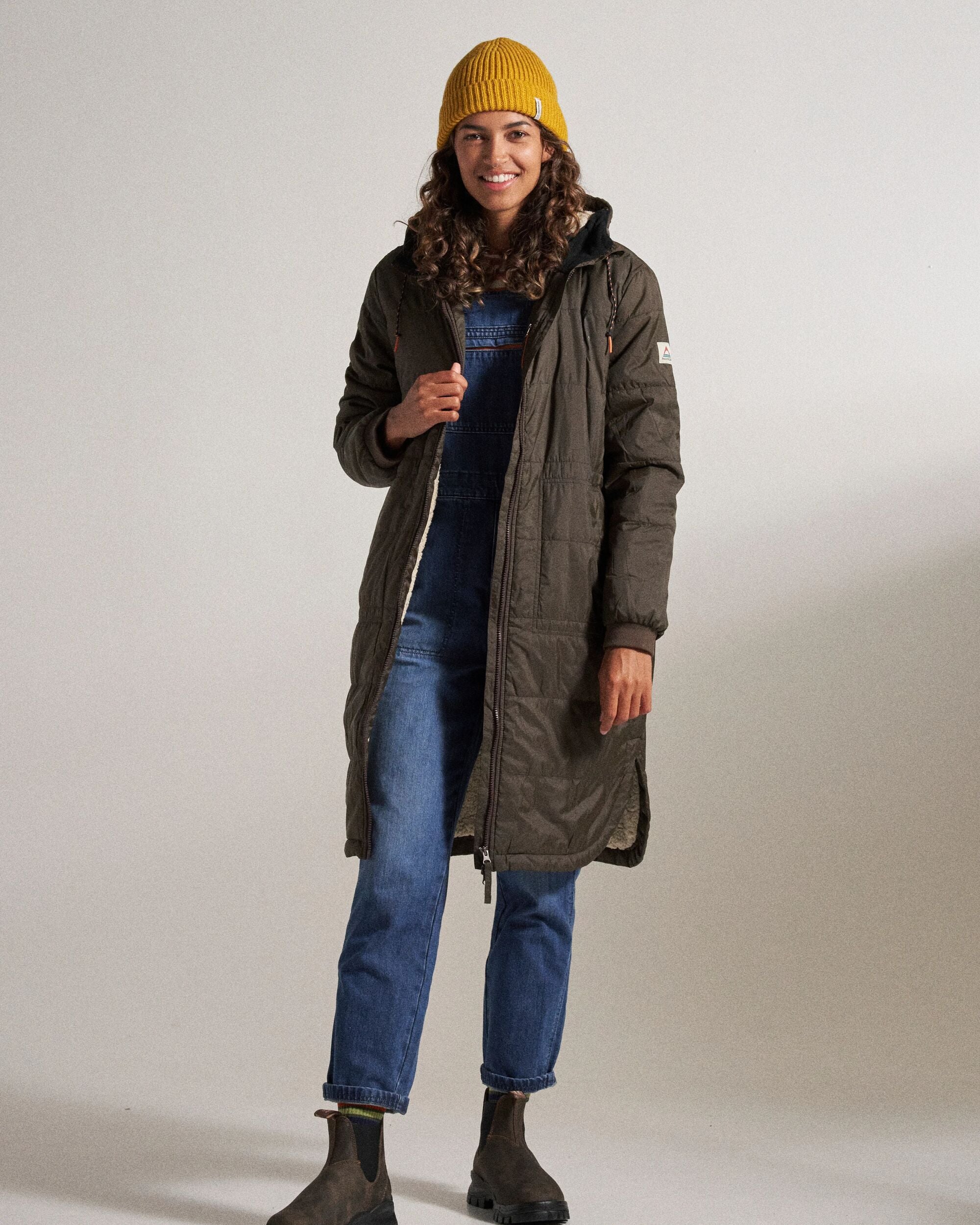 Flora Recycled Sherpa Lined Parka Coffee – Passenger