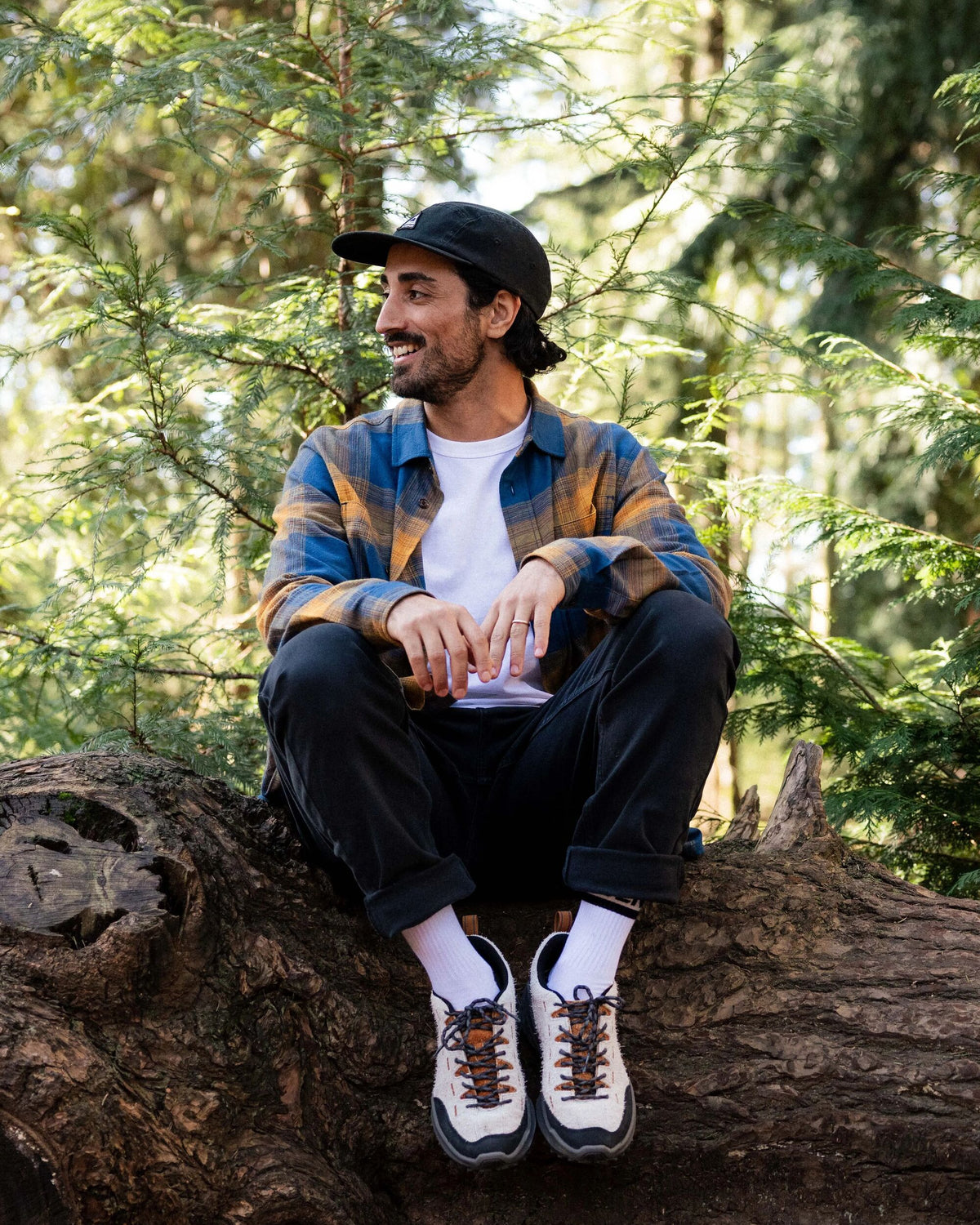 Backcountry Check Light Shirt - Rich Navy/Spruce Yellow Check - Lifestyle