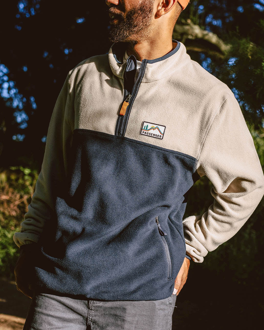 Set Off Recycled Polar 1/4 Zip Fleece Oatmeal – Passenger