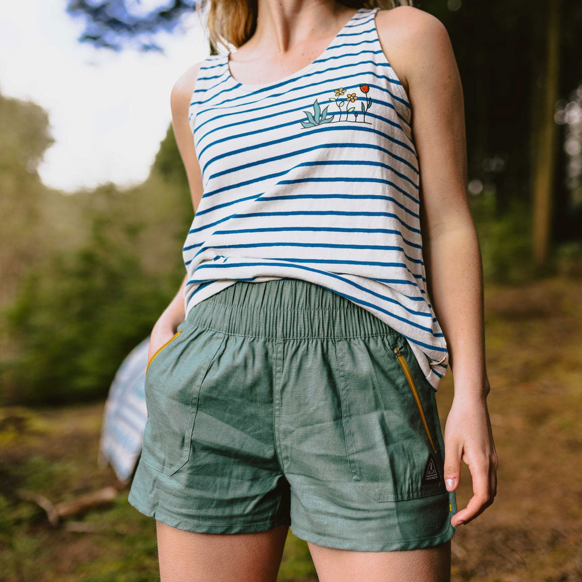 Out There Hemp All Purpose Swim Short Leaf Green Passenger